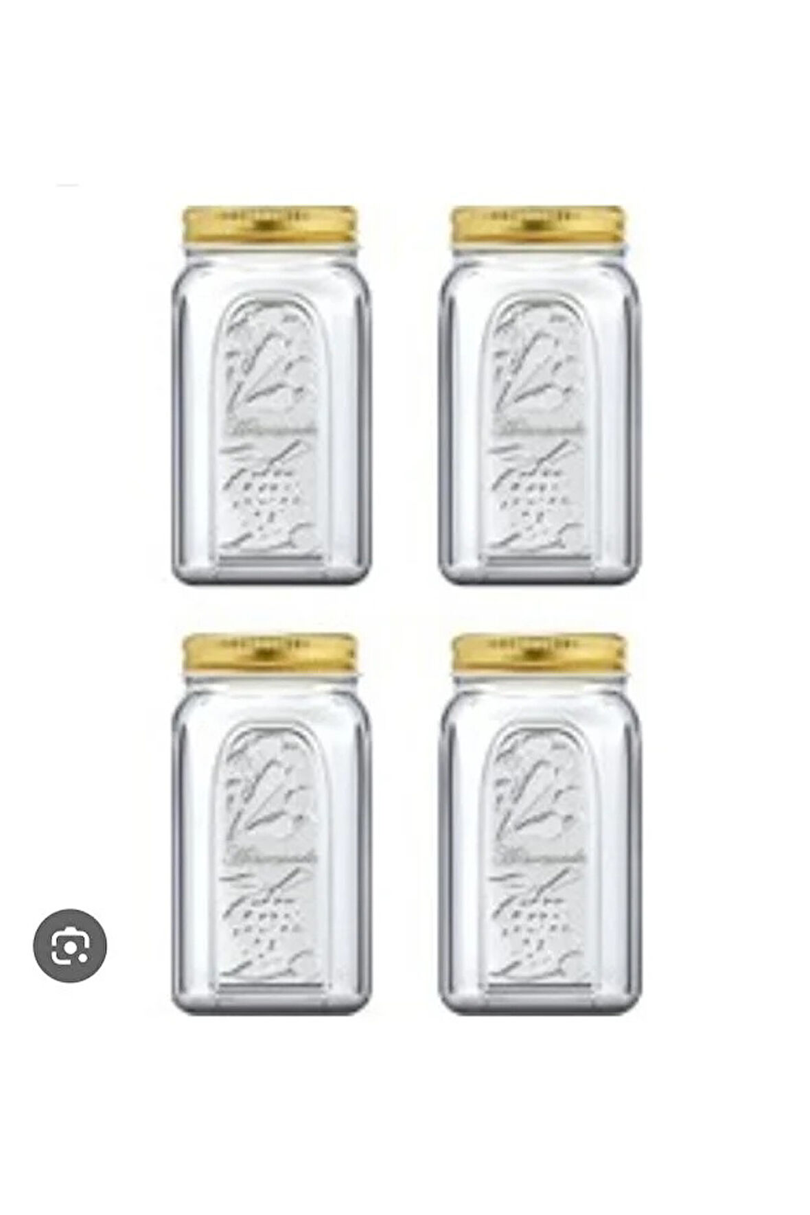 80385 Homemade Metal Kapaklı Kavanoz 1000 Cc - 4 Adet