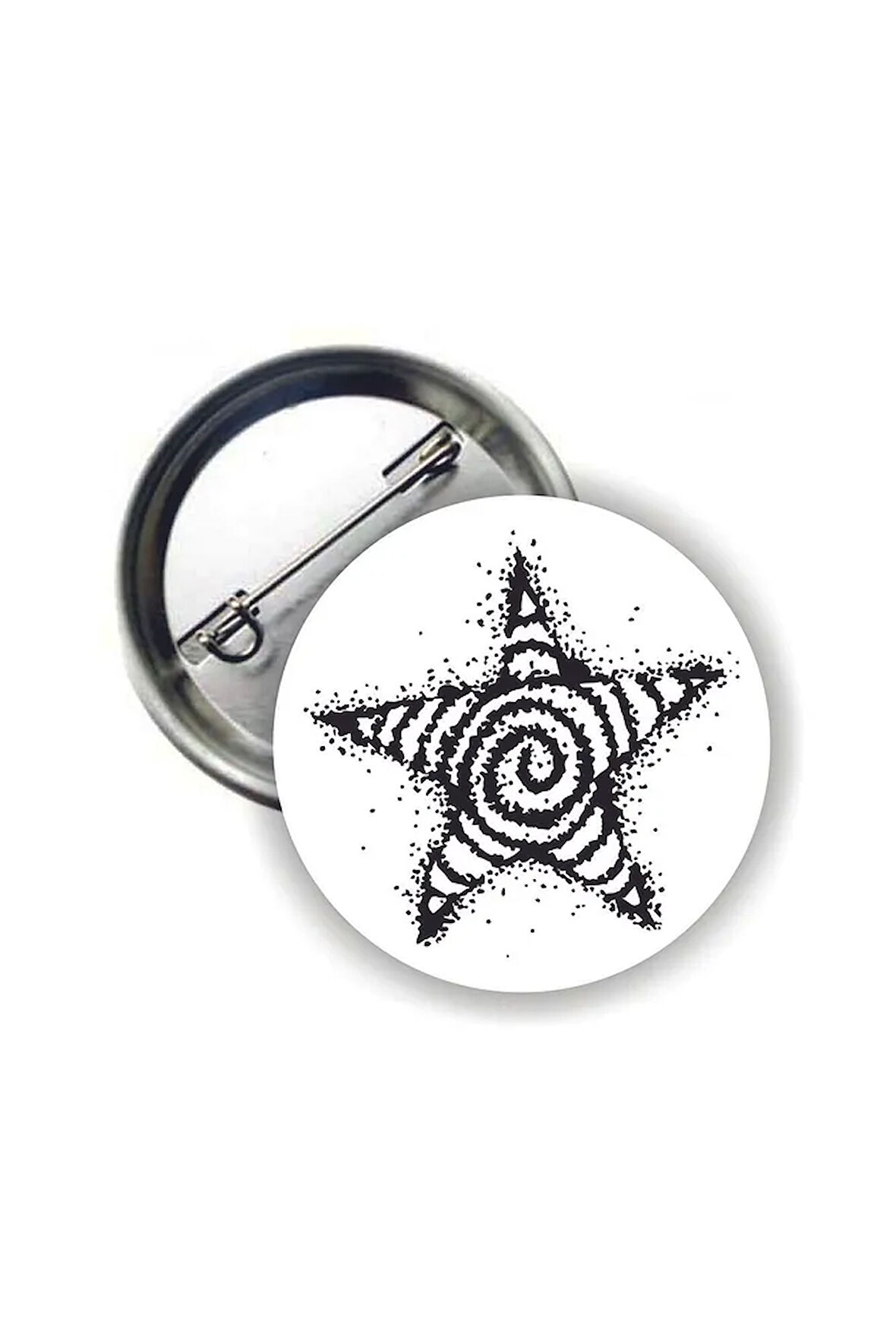 Spiral Yıldız Star Y2k Grunge Style Buton Rozet