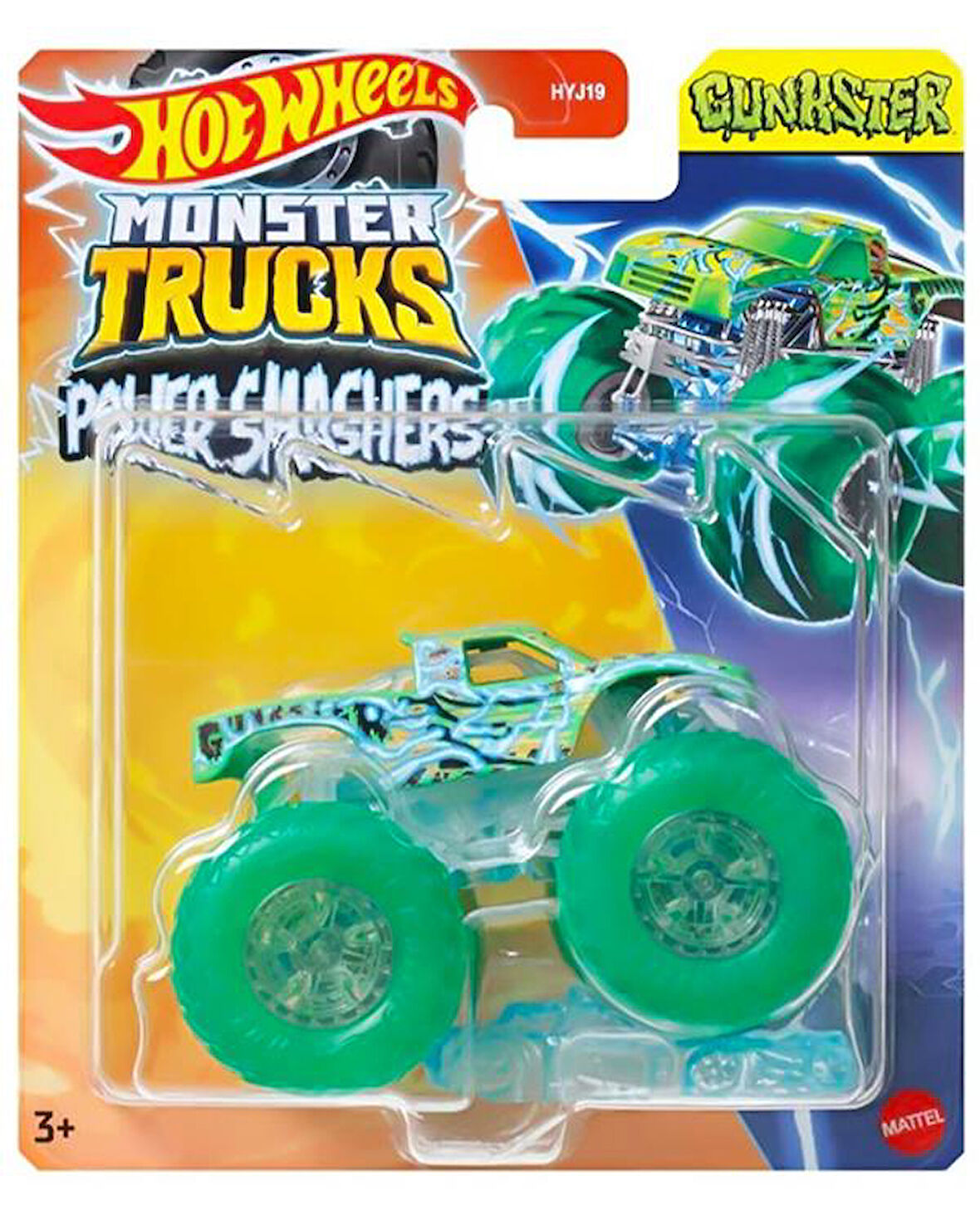 Hot Wheels Monster Trucks Power Smashers Gunkster 1:64 Die Cast Araç HYJ25