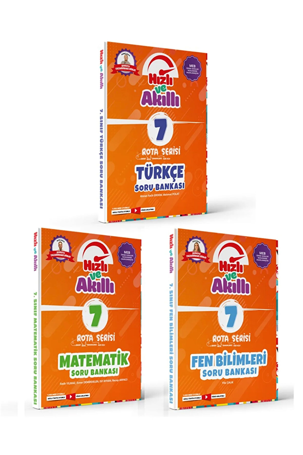 7. Sınıf Hızlı ve Akıllı Türkçe + Matematik + Fen Bilimleri Soru Bankası Sayısal Set 3 Kitap