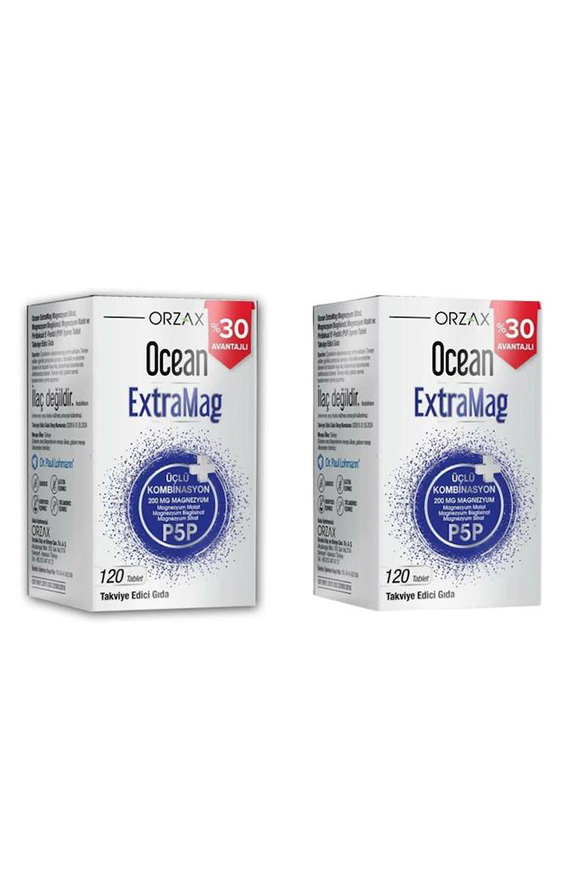 Ocean ExtraMag 120 Tablet - 2 ADET - SKT:08/2027