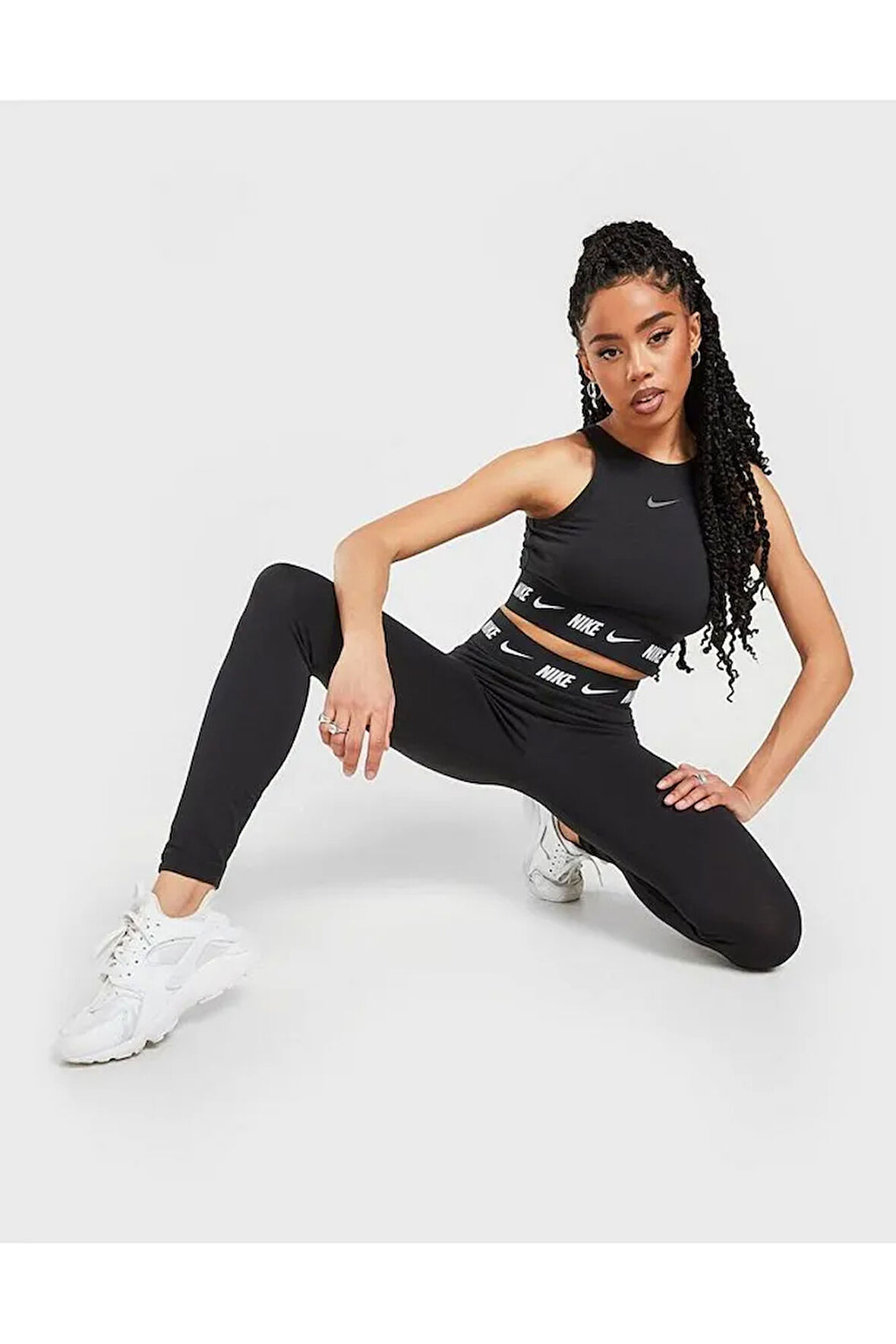 NSW Club Yüksek Bel Leggings Kadın Siyah Tayt CNG-STORE