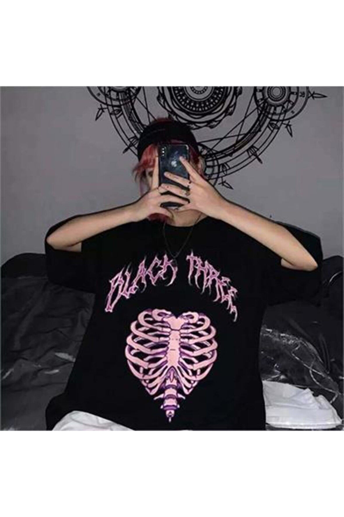 Harajuku Black Three Cage Unisex T-shirt