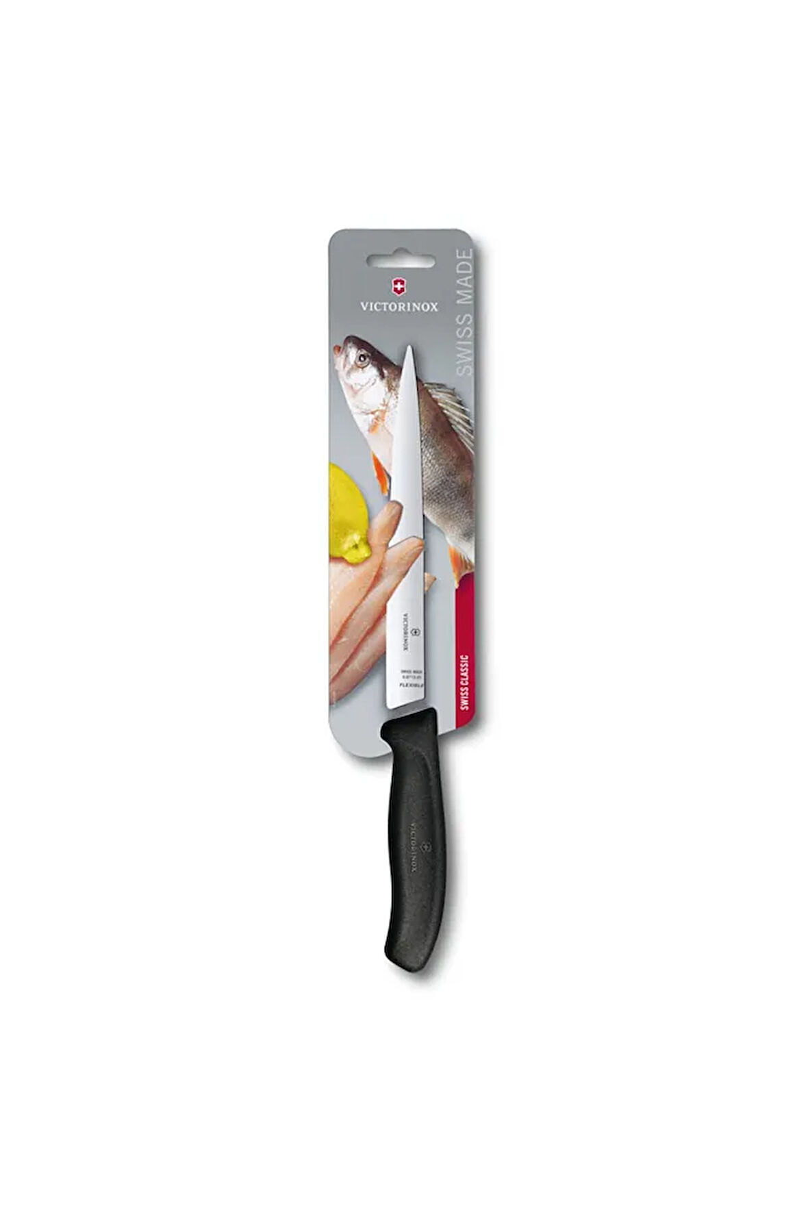 Blisterli Fileto Bıçağı 20 Cm Siyah