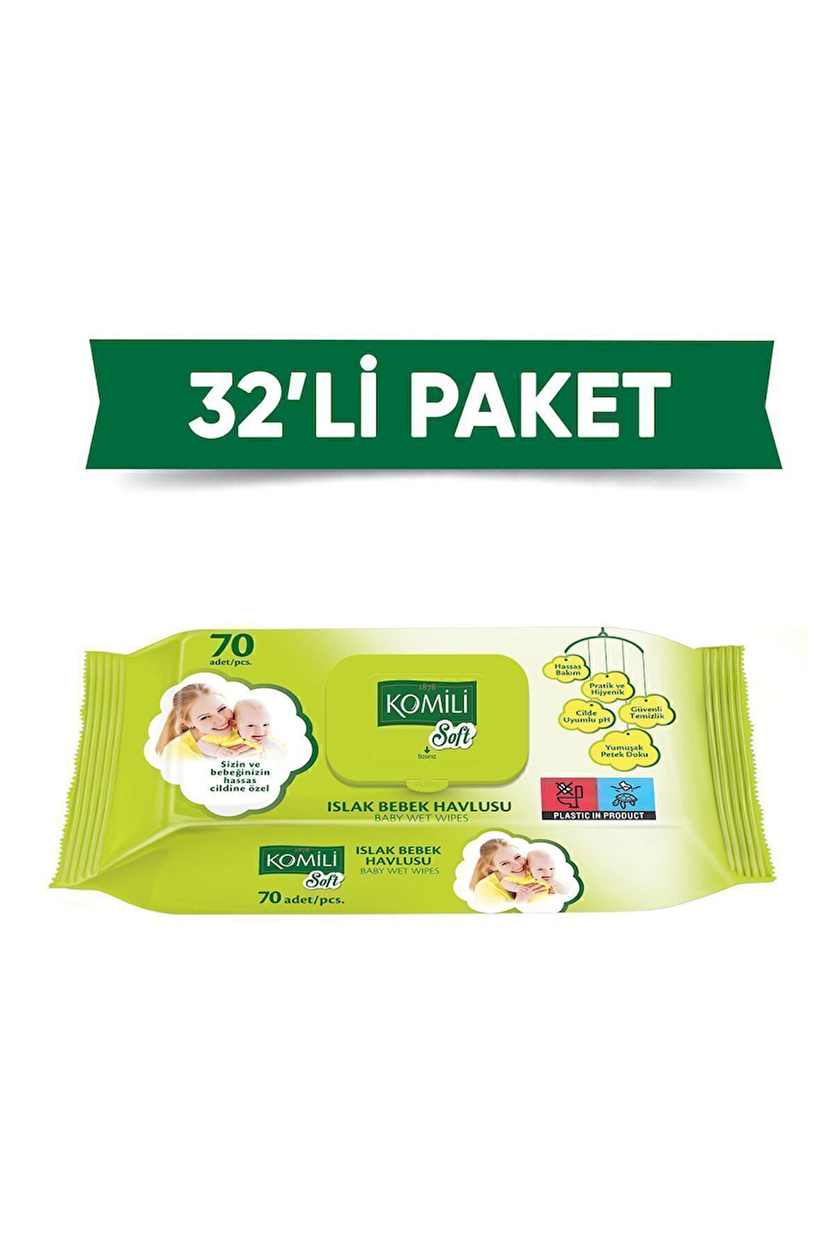 Soft Islak Havlu 70'li - 32'li Paket - 2240 Yaprak