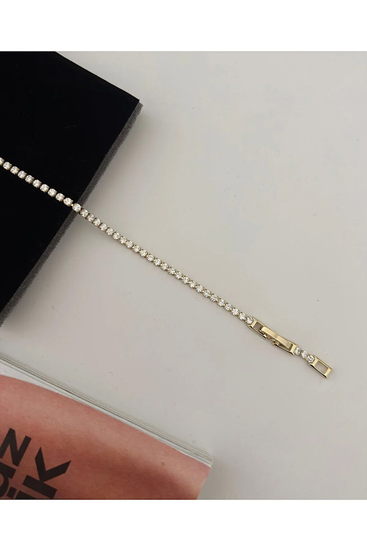 Xuping 14 ayar Renginde Işıl Işıl İnce Su Yolu bileklik 17+2 cm