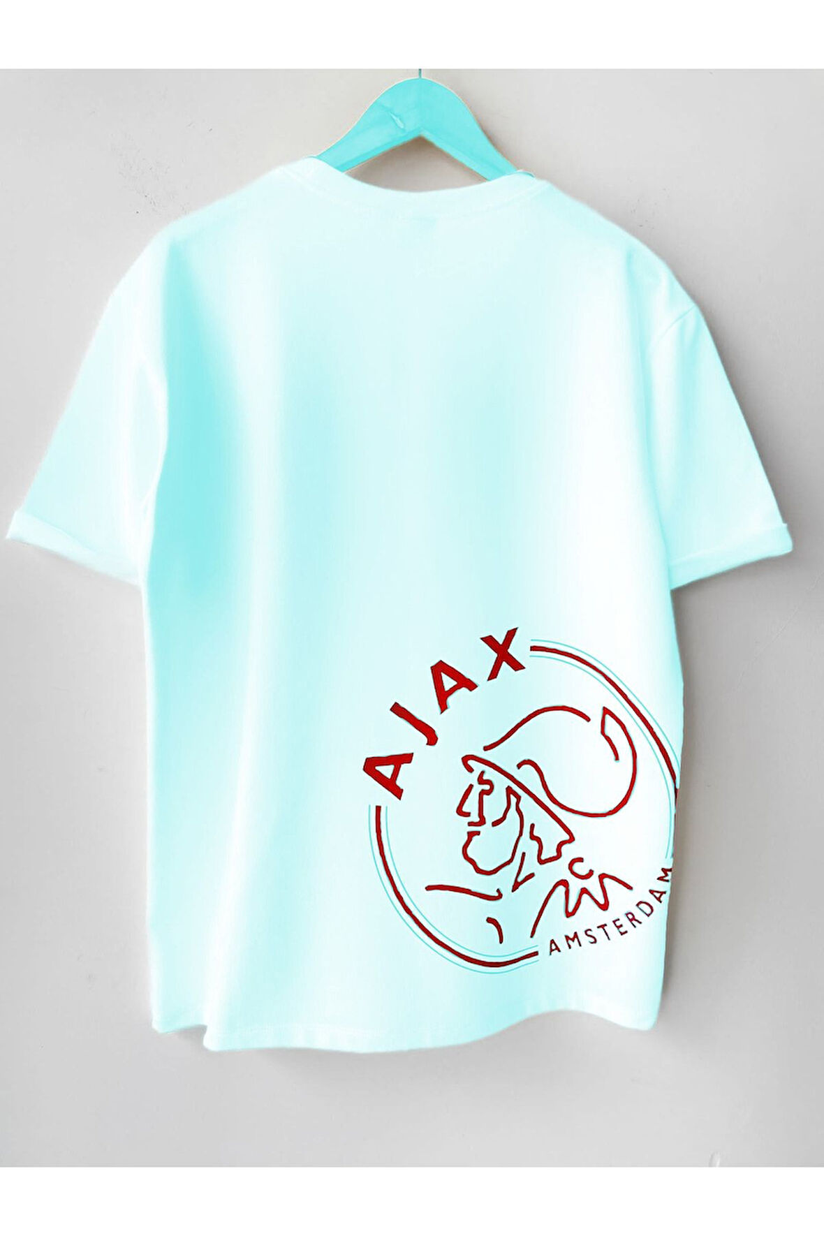 Erkek Baskılı Pamuklu Bisiklet Yaka Kısa Kollu T-shirt