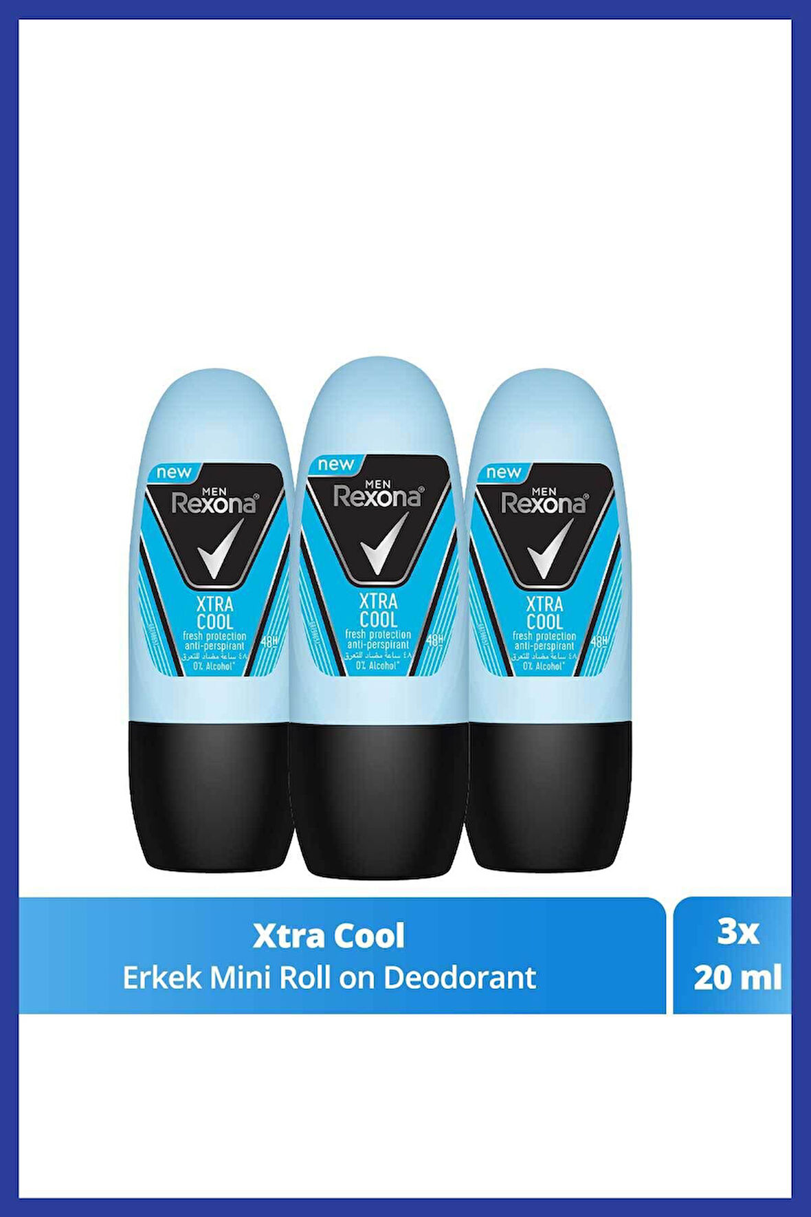 Men Erkek Roll On Deodorant Xtra Cool 20 ml X3