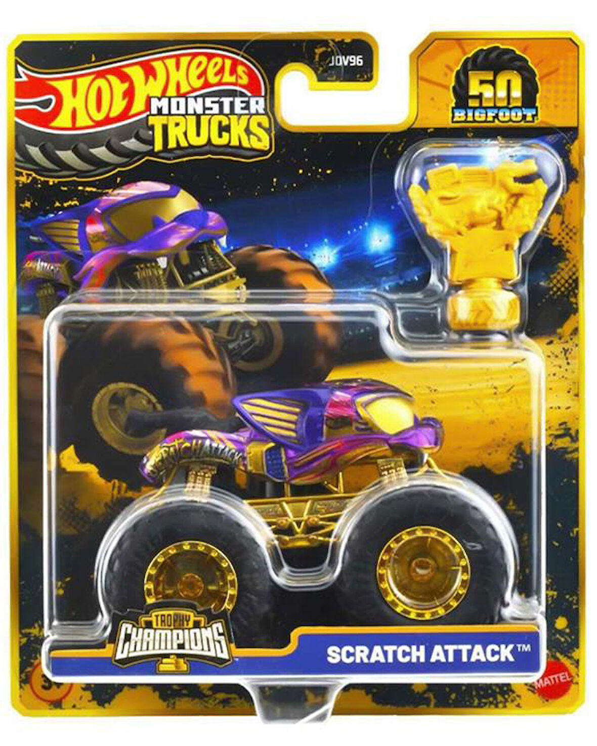 Hot Wheels Monster Trucks Live Bigfoot 50. Yıl Özel Seri Scratch Attack JDW04