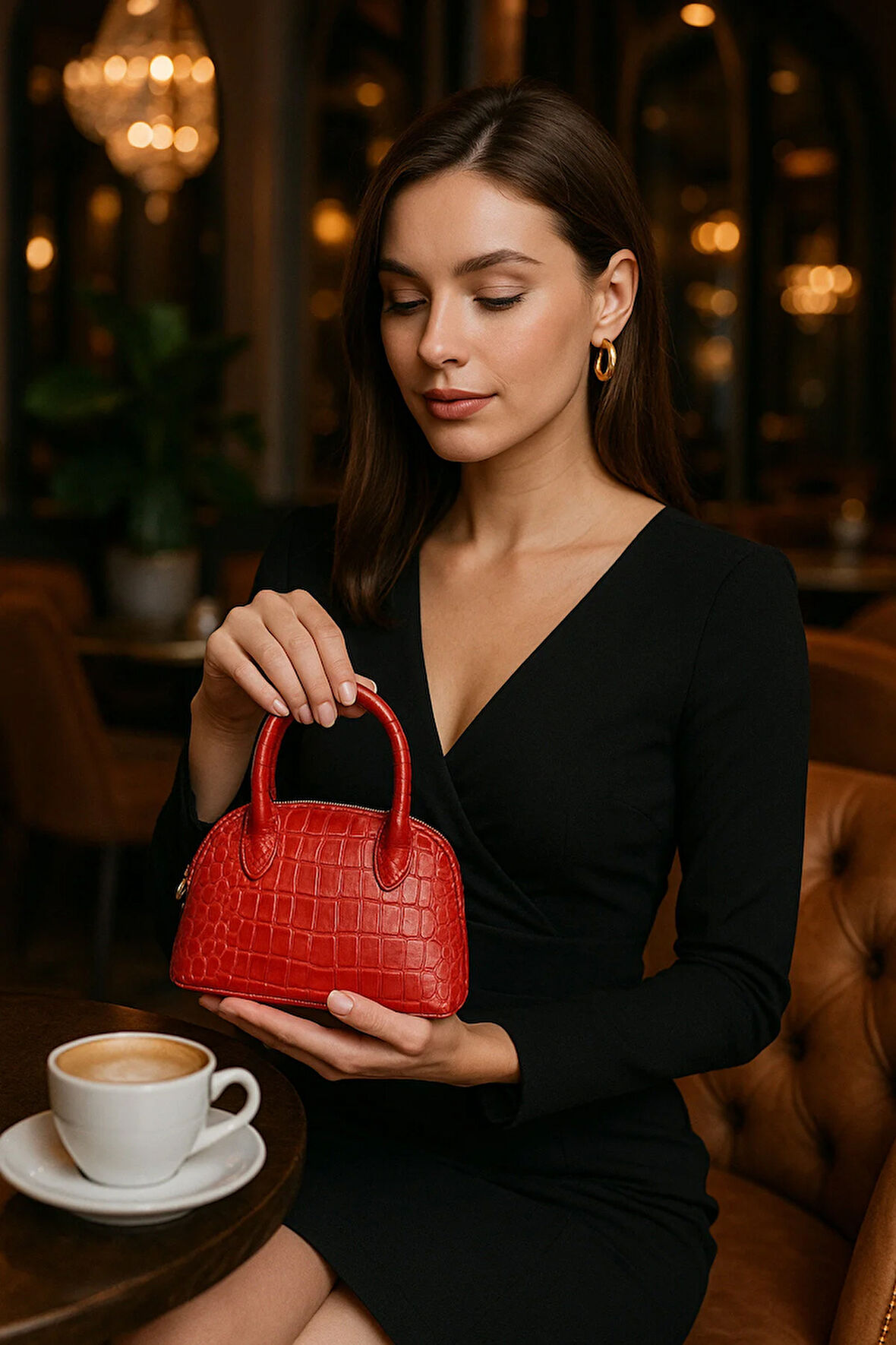 Trend & Lüks Kroko Mini El Çantası