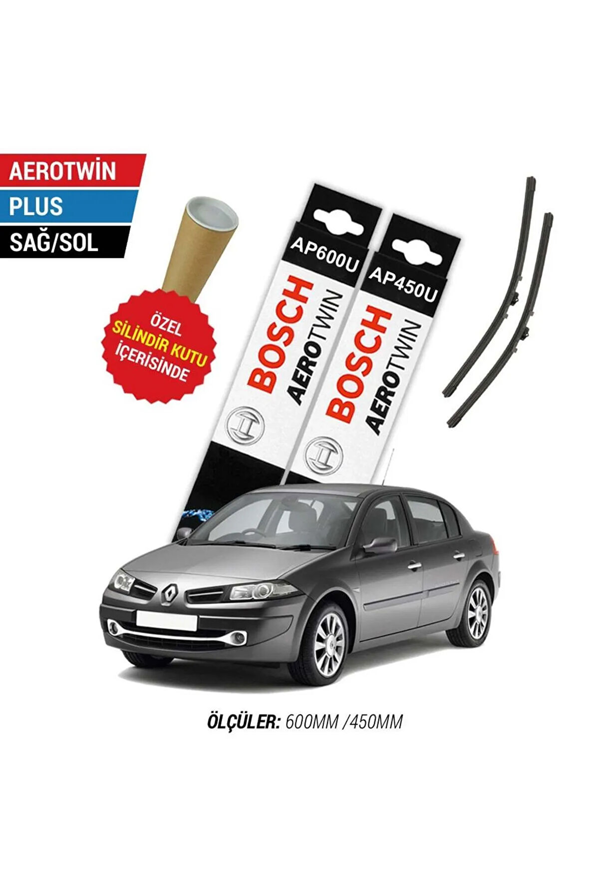 Renault Megane 2 Silecek Takımı (2006-2009) Bosch Aerotwin Plus