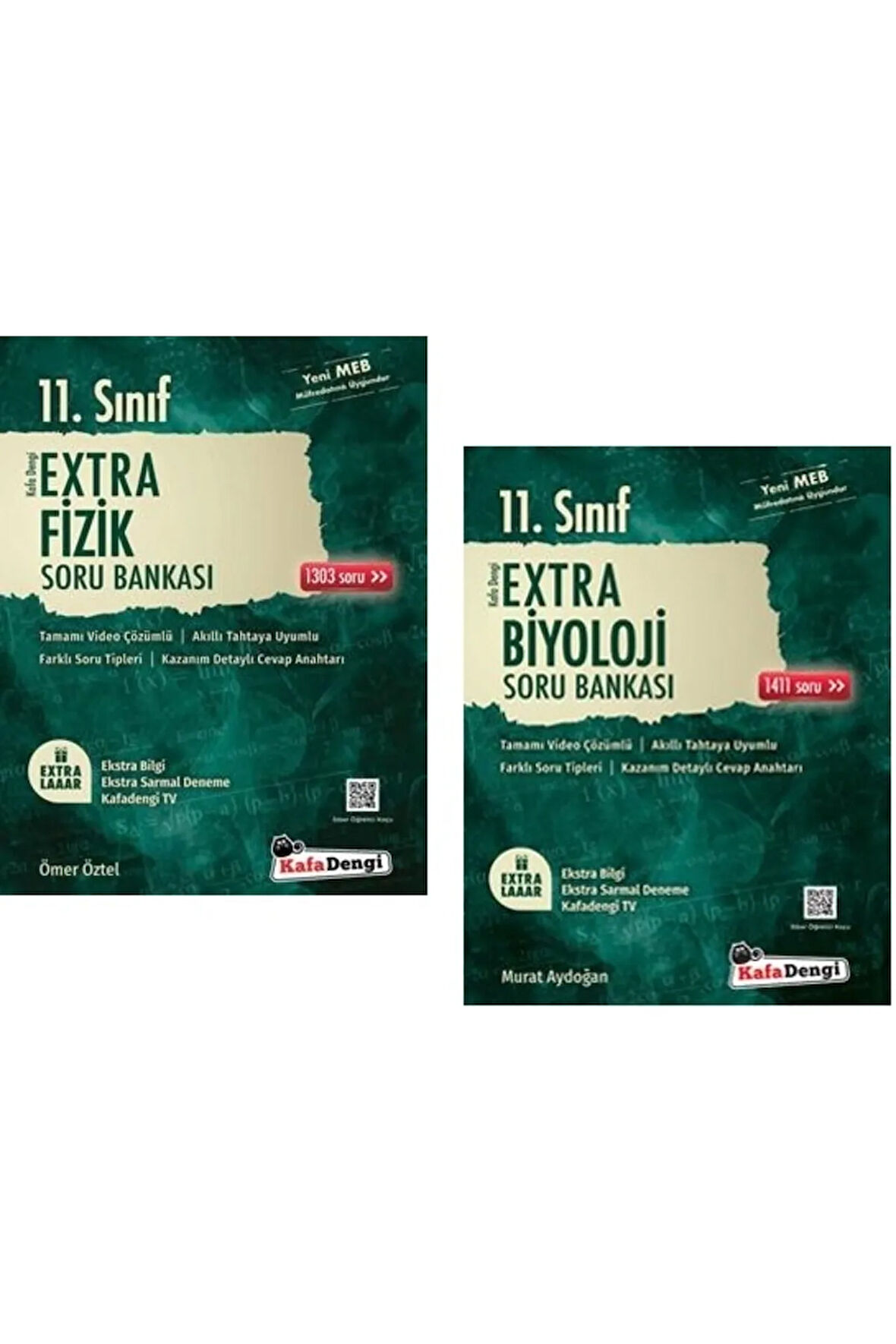 Kafadengi 11. Sınıf Fizik + Biyoloji Extra Soru Bankası Seti 2 Kitap 2023