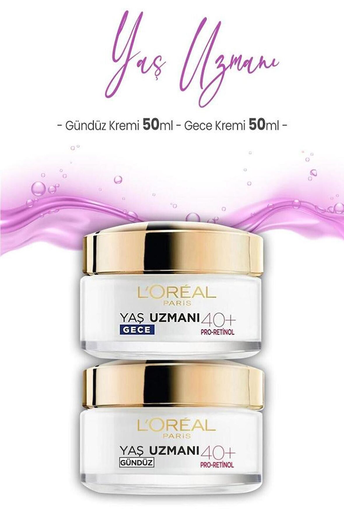 L'Oreal Paris Yaş Uzmanı 40+ Kırışıklık Karşıtı Sıkılaştırıcı Gündüz & Gece Kremi Seti 2'li Set