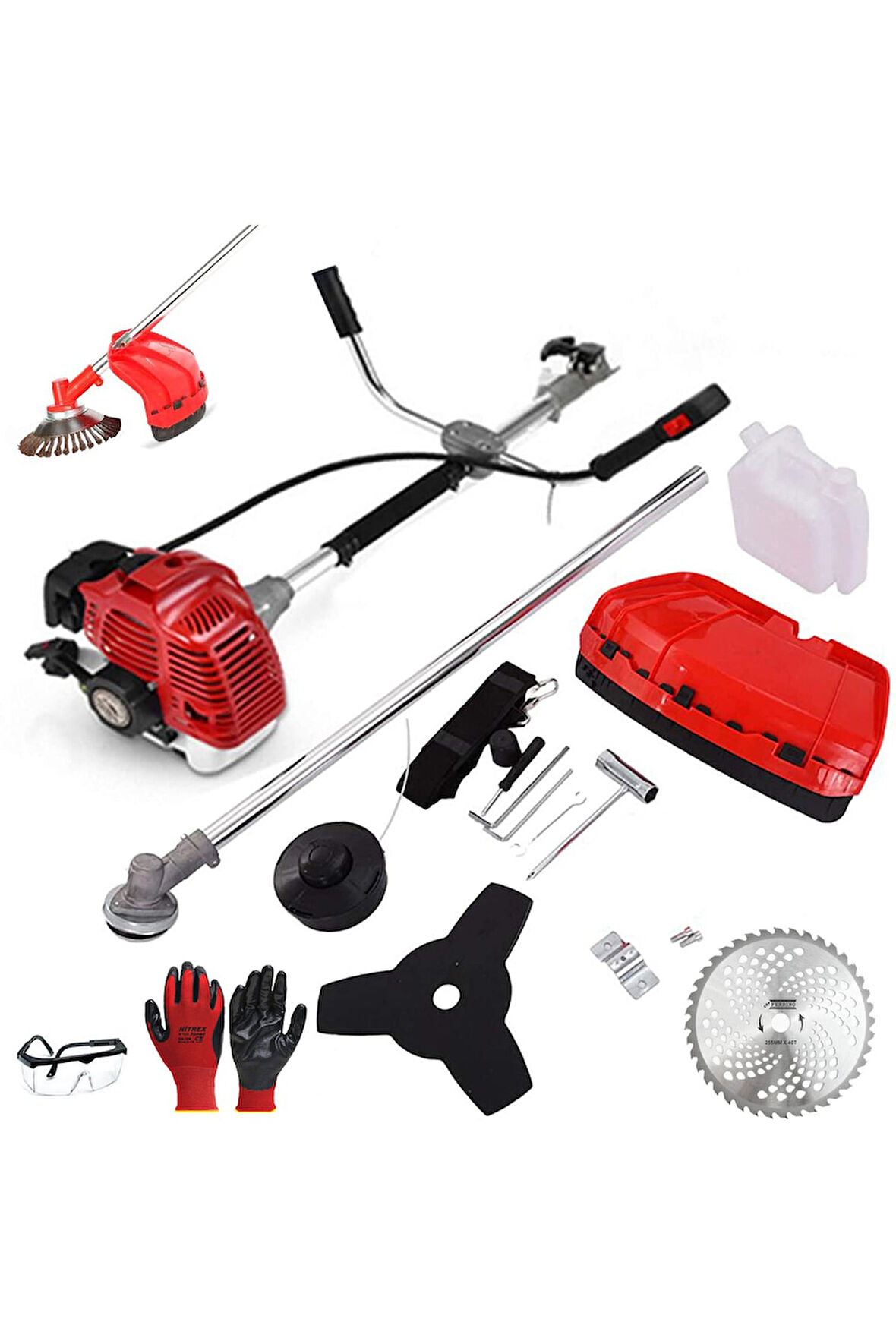 Easy Turbo620 Full Otomatik Benzinli Çim Ot Çayır Biçme Tırpan Motoru Yan Tipi Tırpan 63cc 7.9hp