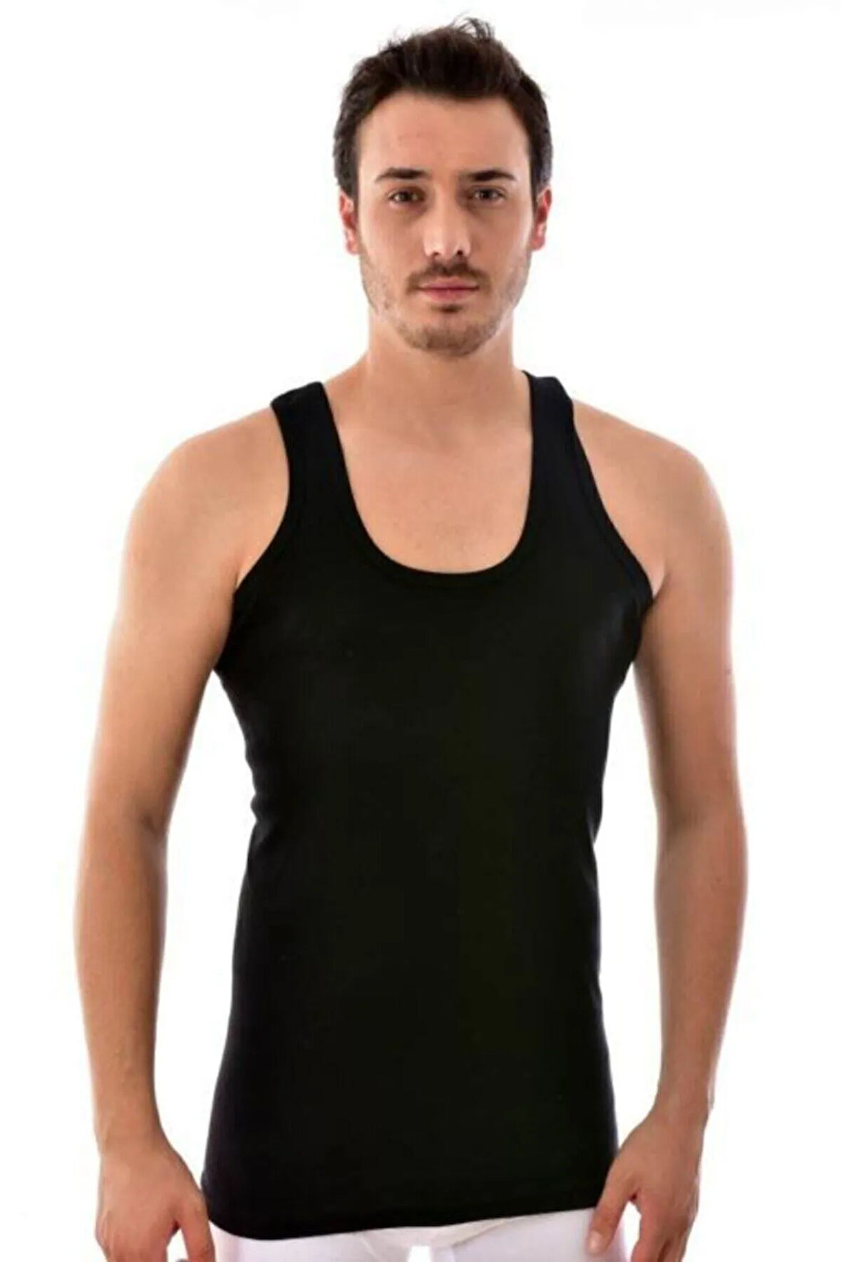 6'lı Klasik Askılı Erkek Atlet %100 Pamuk Penye Karışık Atlet