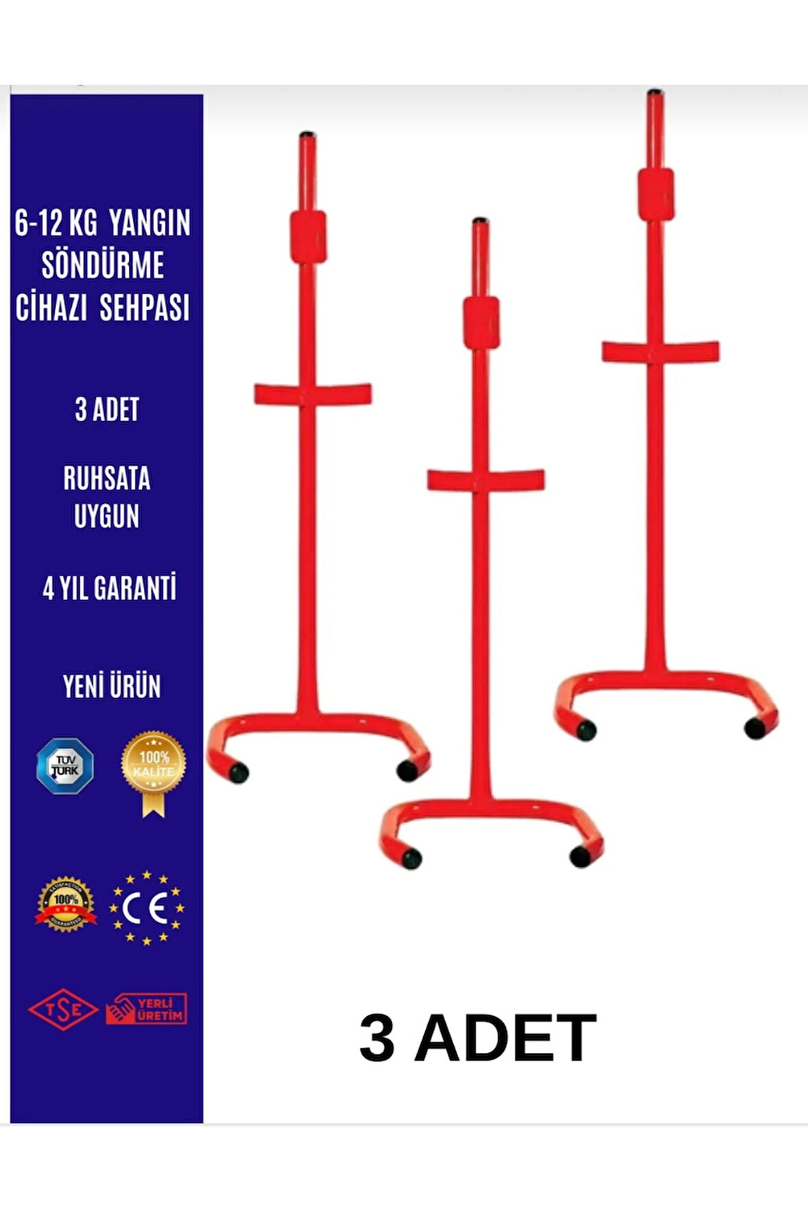 6 -12 Kg Yangın Söndürme Tüpü Sehpası 3 Adet