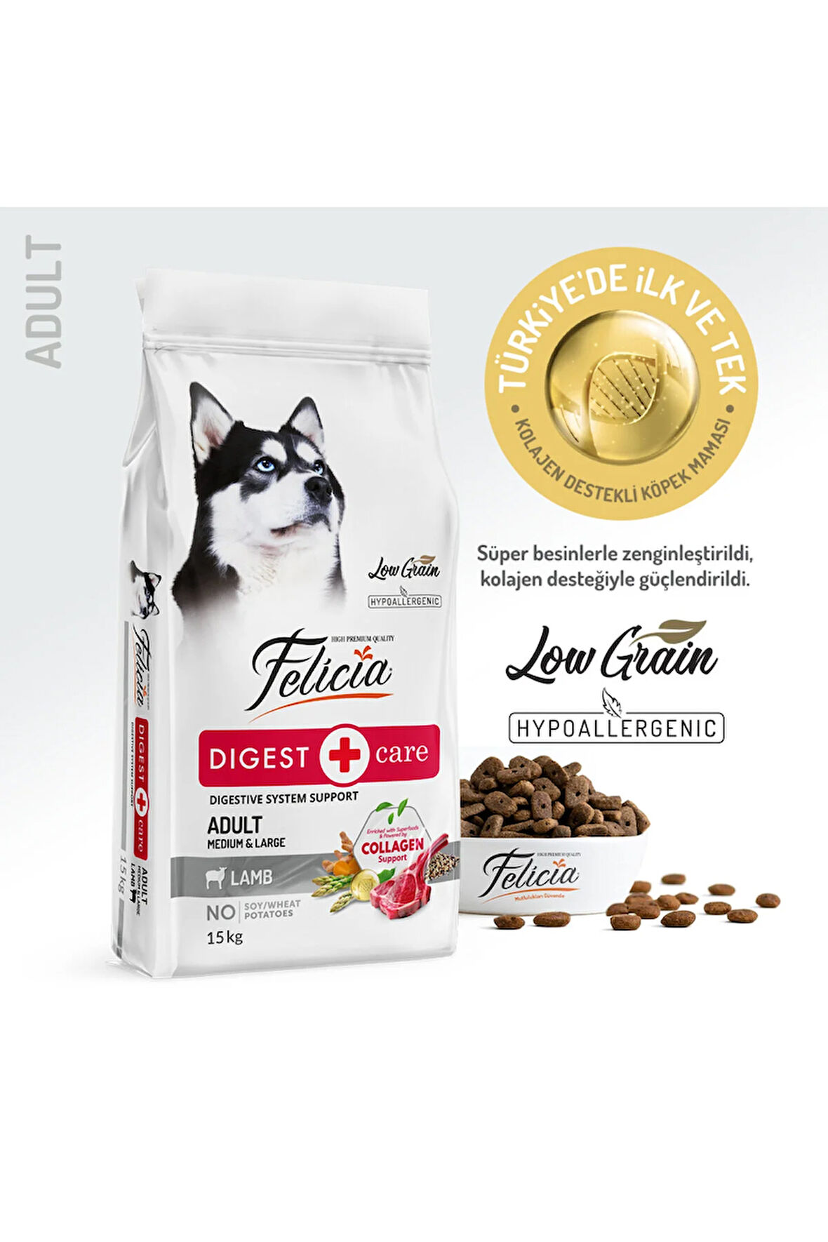 Aztahıllı Kuzulu M/large Breed Hypoallergenic Yetişkin Köpek Maması 15 Kg