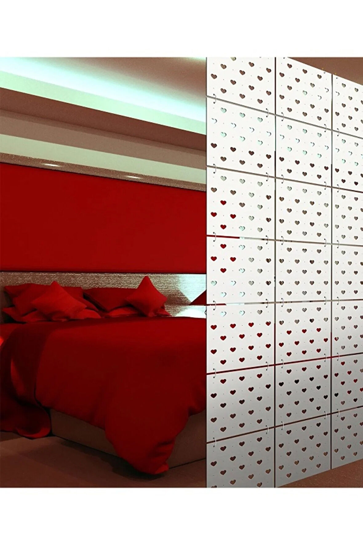 Lazer Kesim Sarkıt Paravan, Ahşap Seperatör, Panel Levha Seti Dekorasyon Ahşap Oda Bölücü kalp