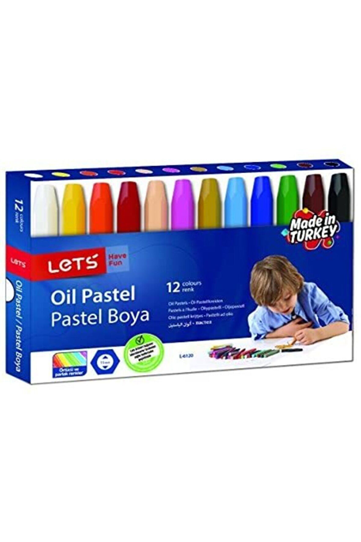 12'li Pastel Boya 12 Renk Yağlı Pastel Boya