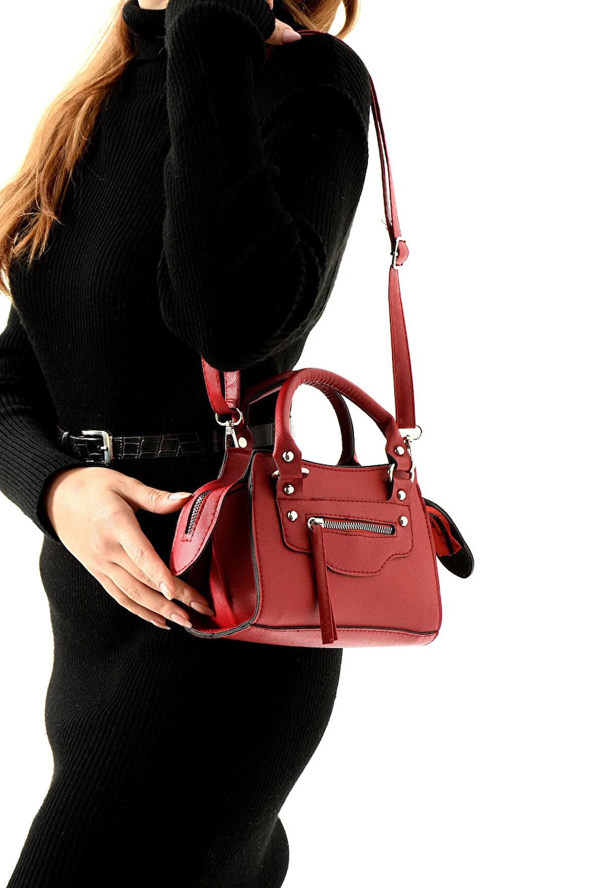 Koltuk Altı Omuz ve El çantası Gündelik Çok Bölmeli Serin Çanta Öğrenciler İçin Uygun İşe Gidiş