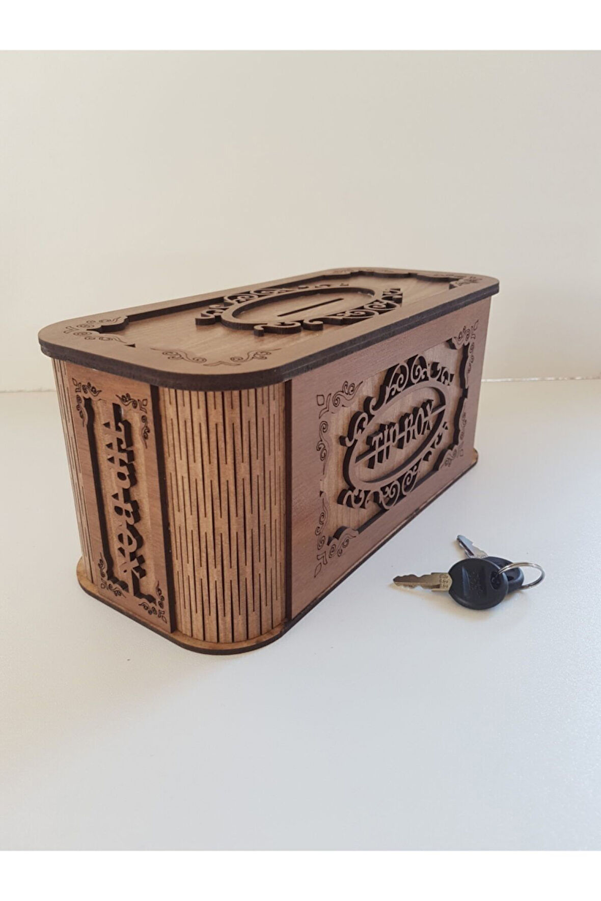 Tip Box Bahşiş Tip Kutusu Ahşap Kumbara Anahtarlı Kilitli Bahşiş Için Kumbara Bahşiş Kutusu