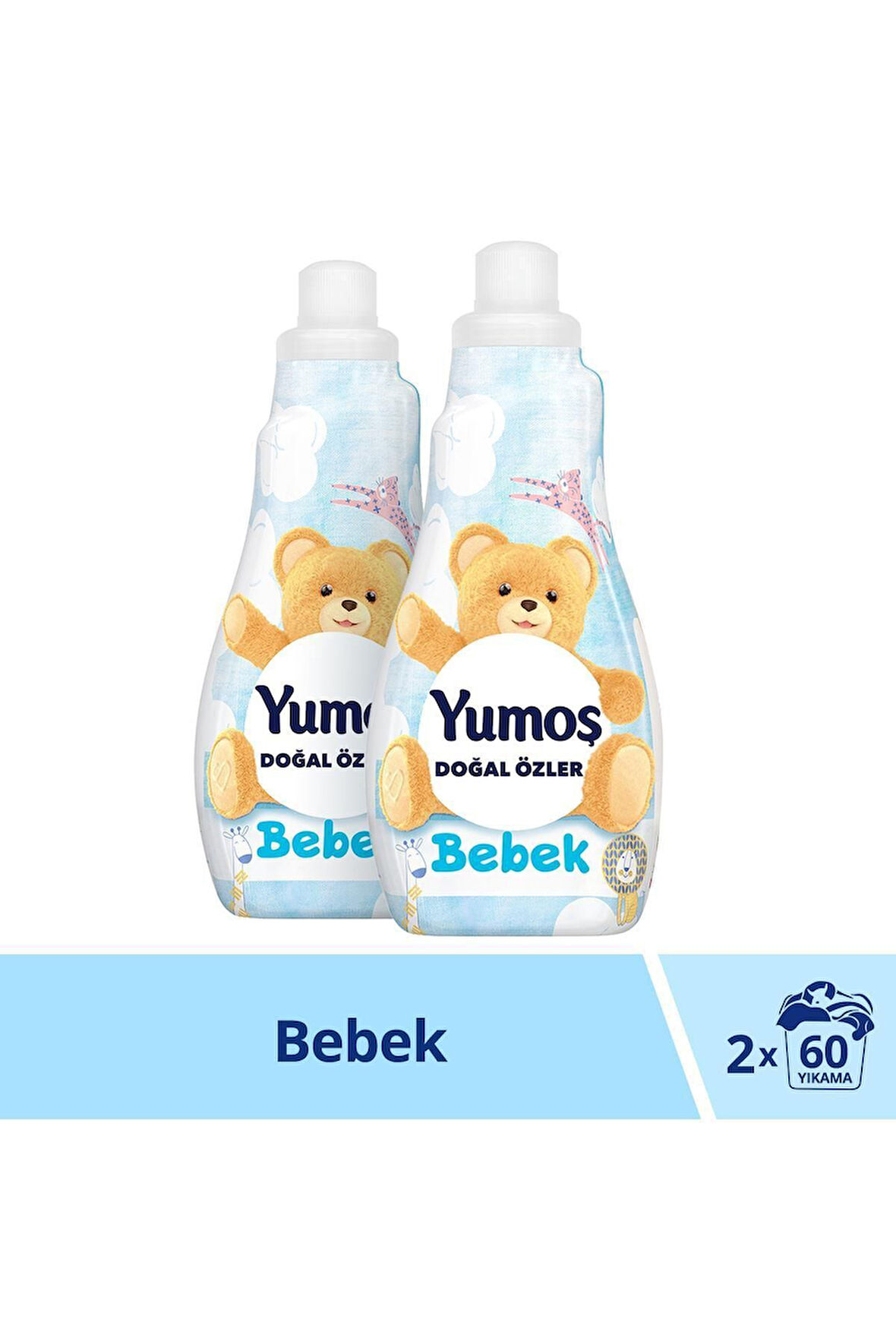 Yumoş Konsantre Doğal Özler Bebek Çamaşır Yumuşatıcısı 2 x 1200 ML