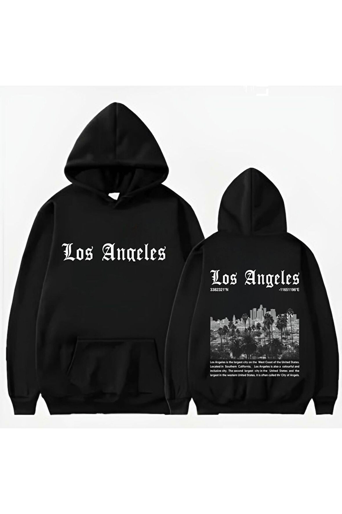 Bella No Lunavisita Erkek Kapüşonlu Fermuarlı Oversize Mevsimlik Unisex Sweatshirt
