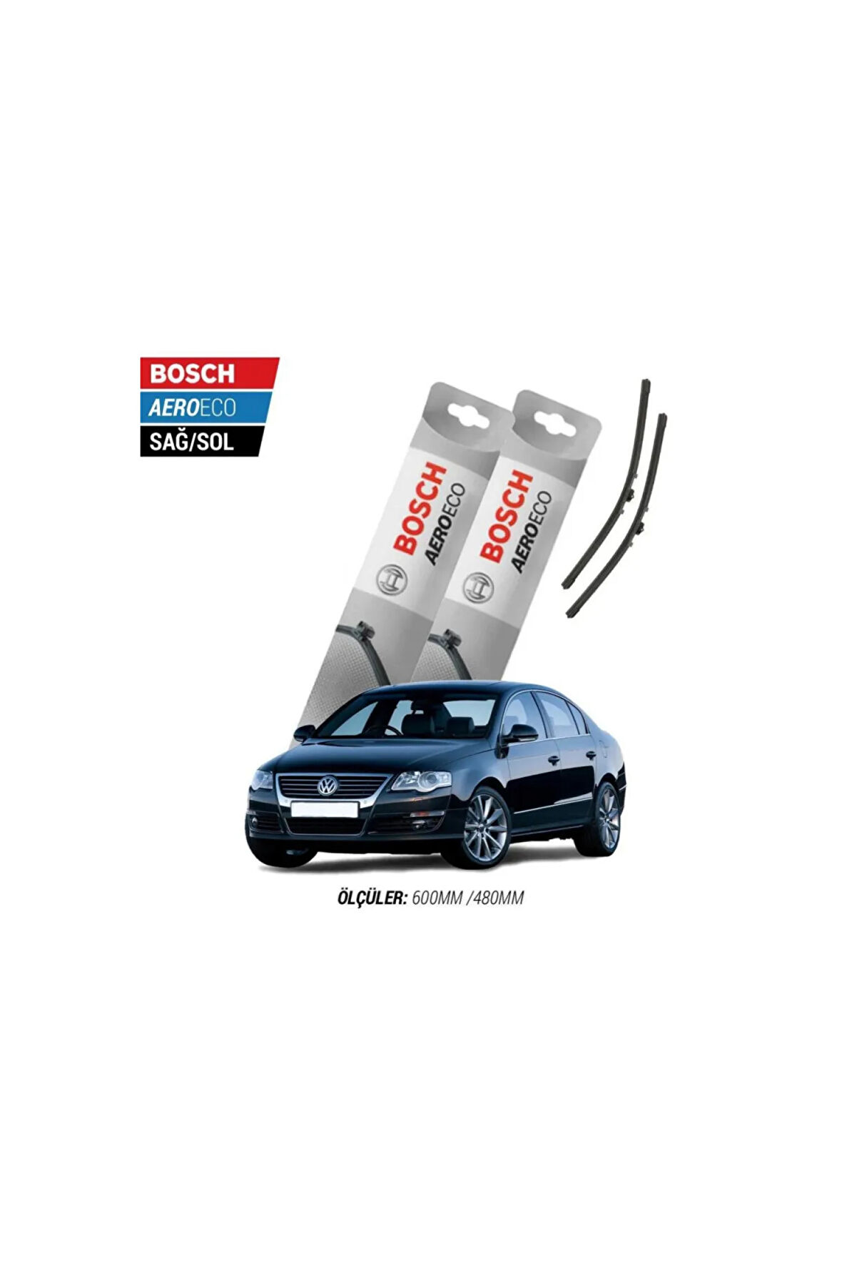Volkswagen Passat B6 2010 Model Bosch Aeroeco Muz Silecek Takımı