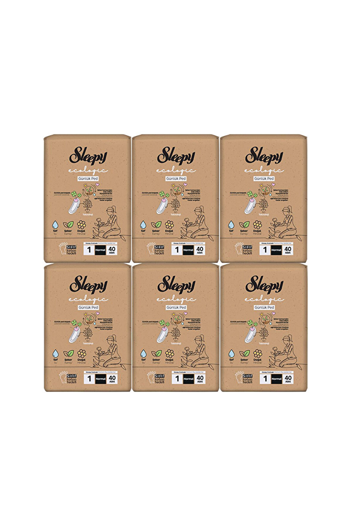 Sleepy Ecologic Premium  Günlük  Ped 60*40