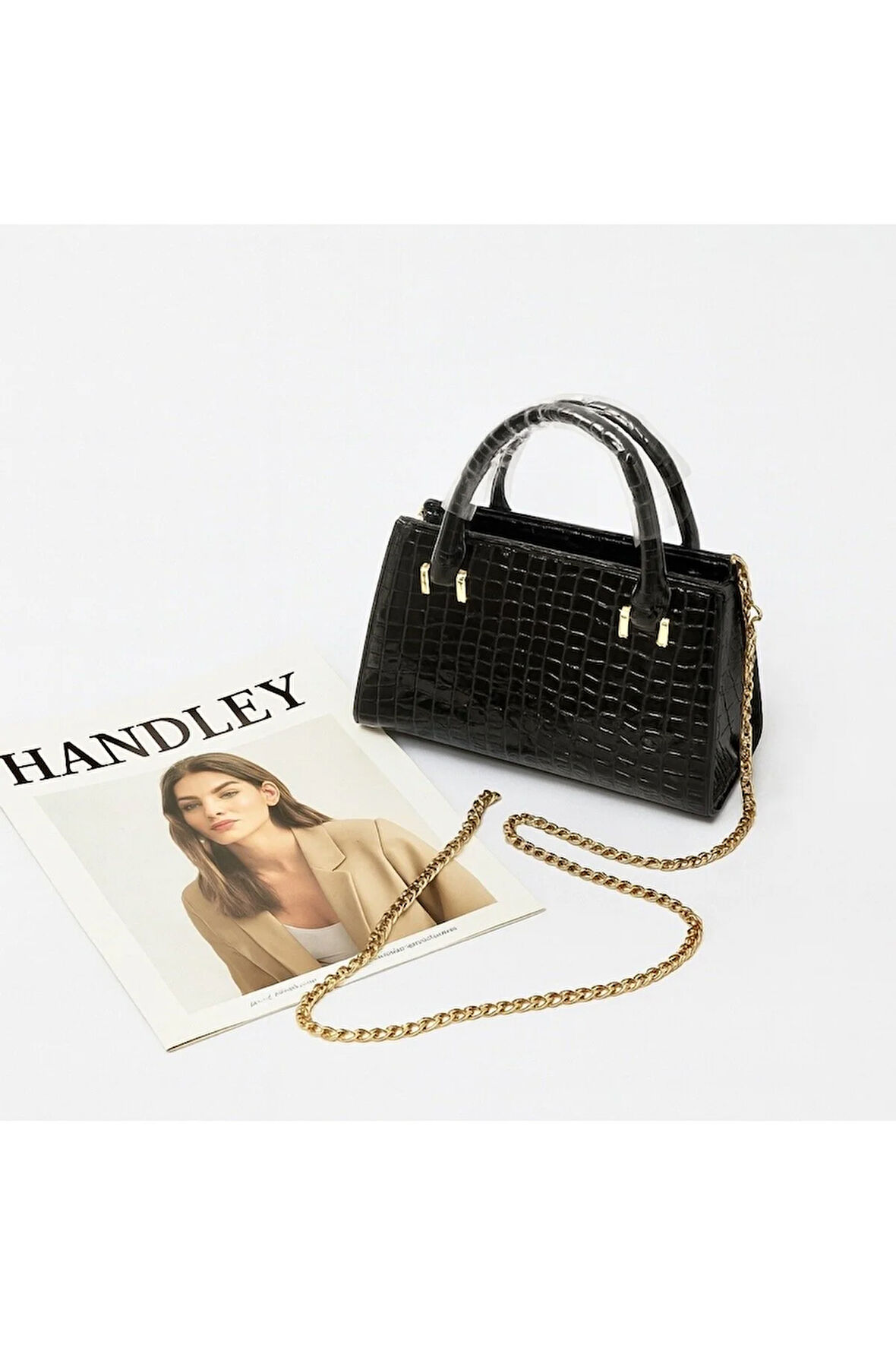 Glam Luxe El Ve Omuz Çantası Zincir Askılı