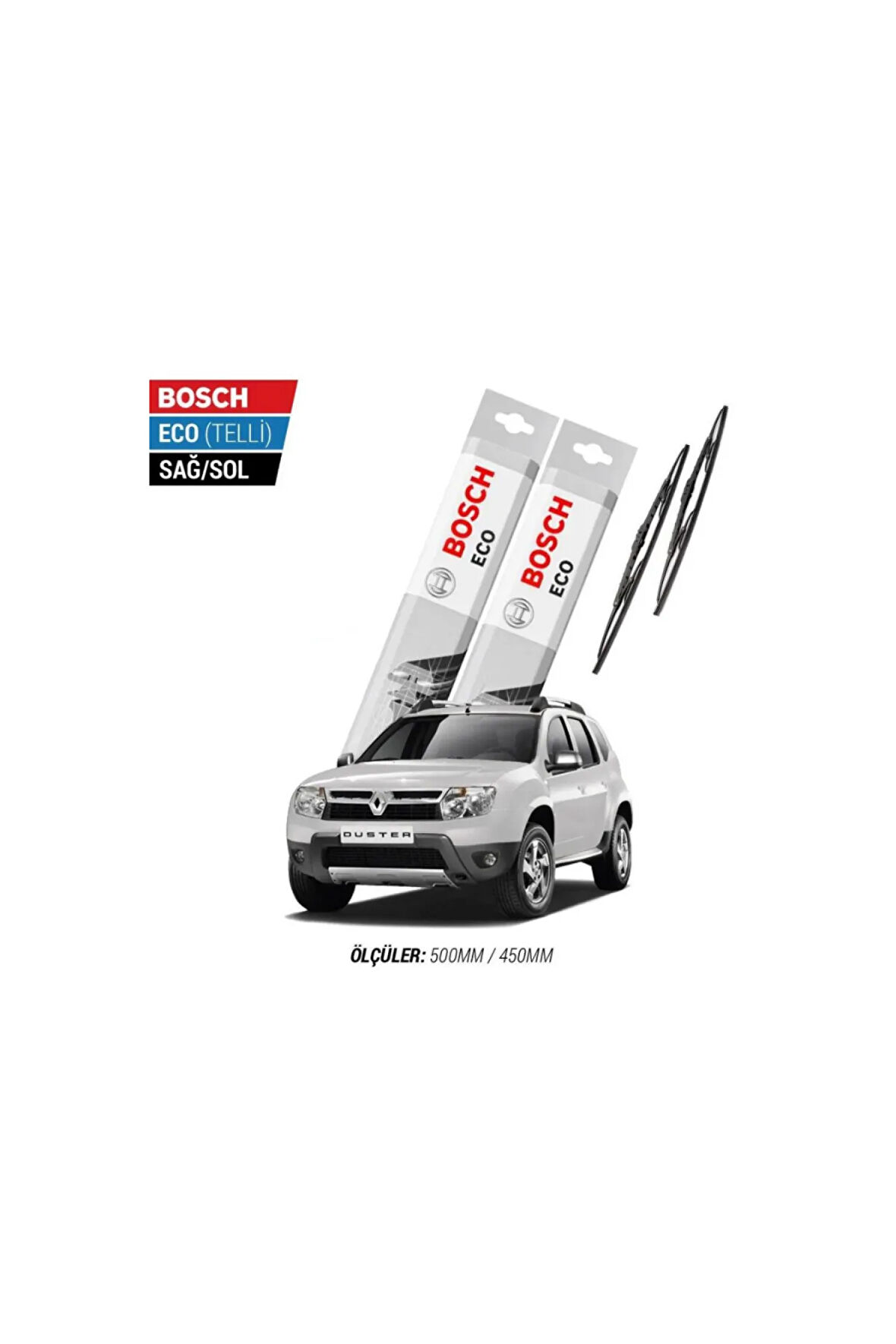 Dacia Duster 2011 Model Silecek Takımı Bosch Eco (Telli)