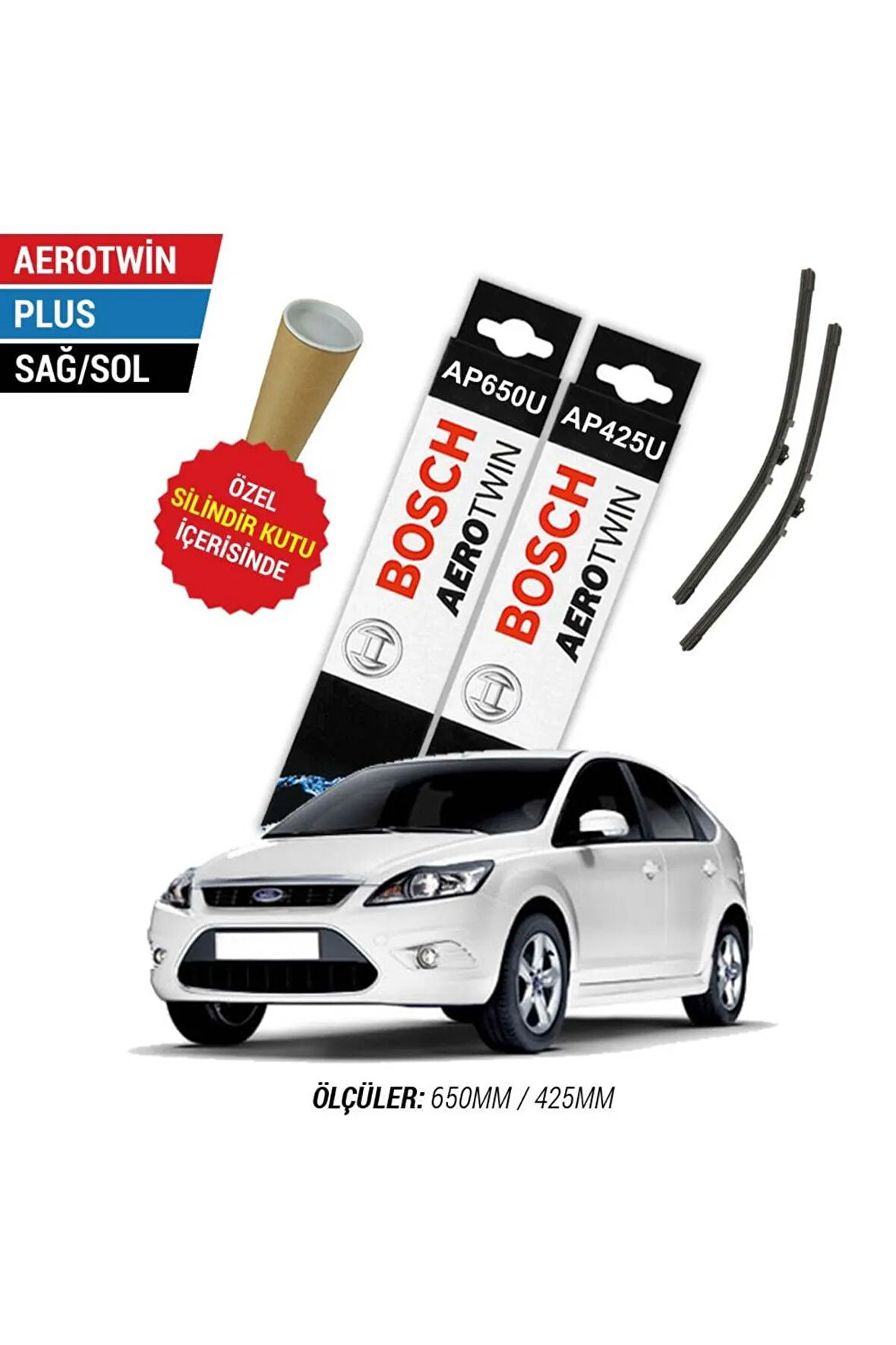 Ford Focus 2 Silecek Takımı (2004-2011) Bosch Aerotwin Plus