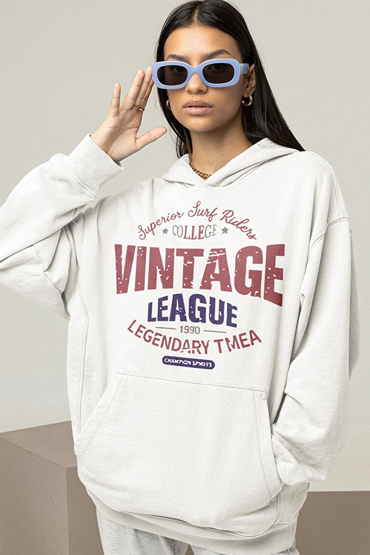 3 Iplik Beyaz Kışlık Charlie Luciano Kalın Sweatshirt