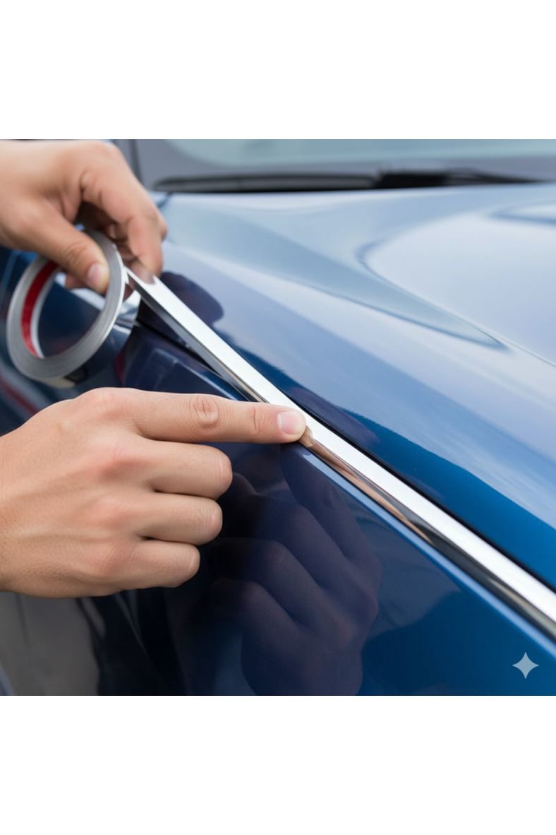 Fiat / Tofaş Tipo Uyumlu Yapışkanlı 18mm 5 Metre Krom Nikelaj Trim Şerit – Araç Dış Dekor Bandı✅