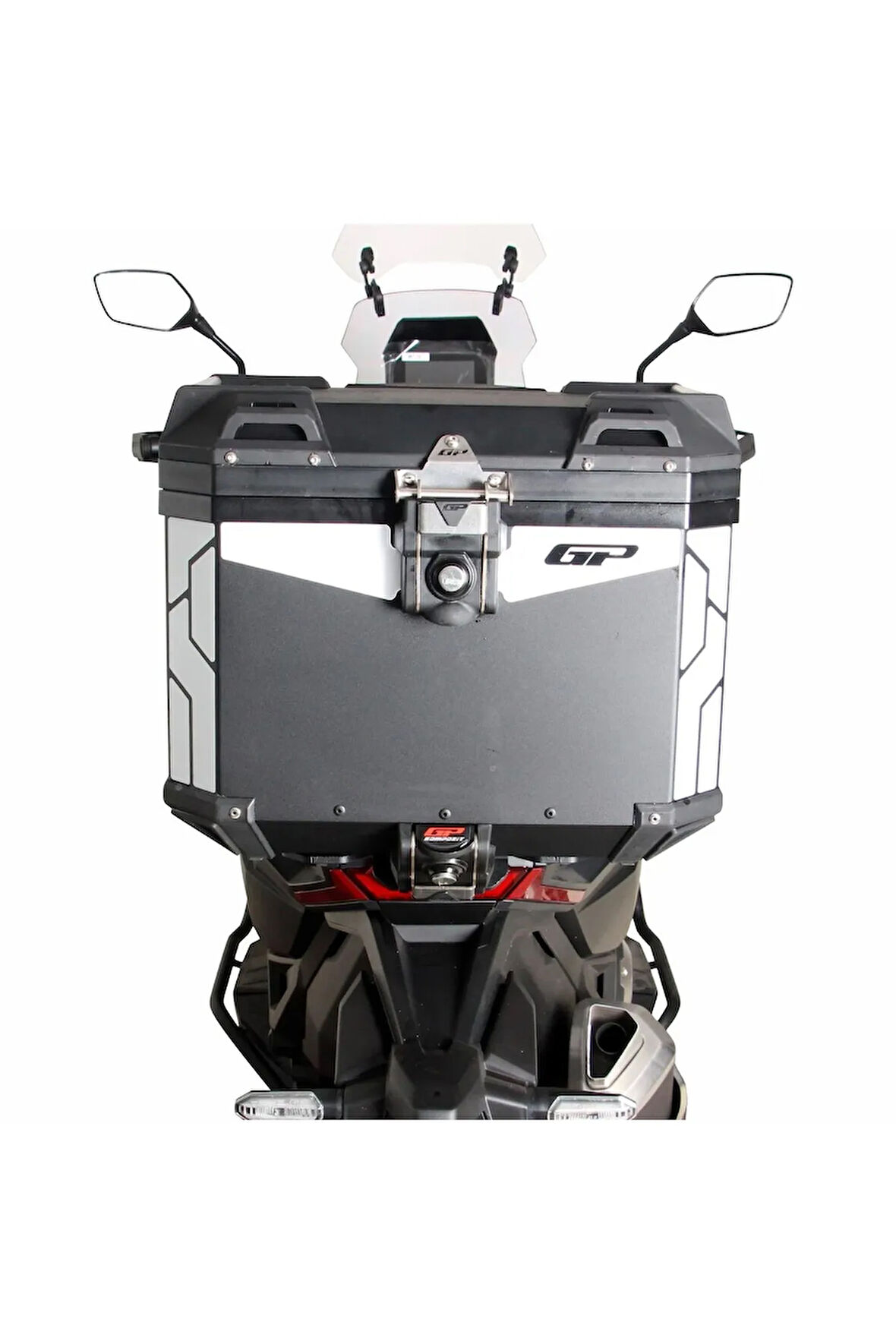 GP Kompozit Universal 37 lt Alüminyum Motosiklet Çantası Siyah