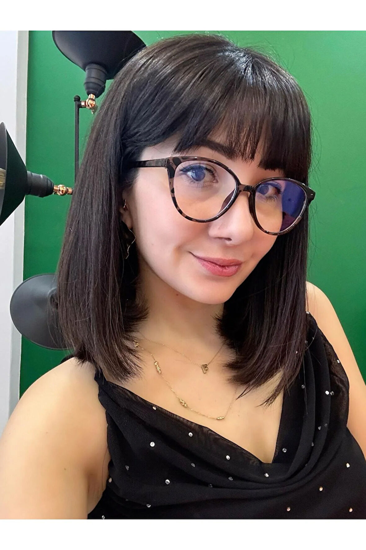 Elvin Leopar Füme Alt Ton Koyu Leopar CAt Eye 49 Ekartman Mavi Işık Korumalı Gözlük