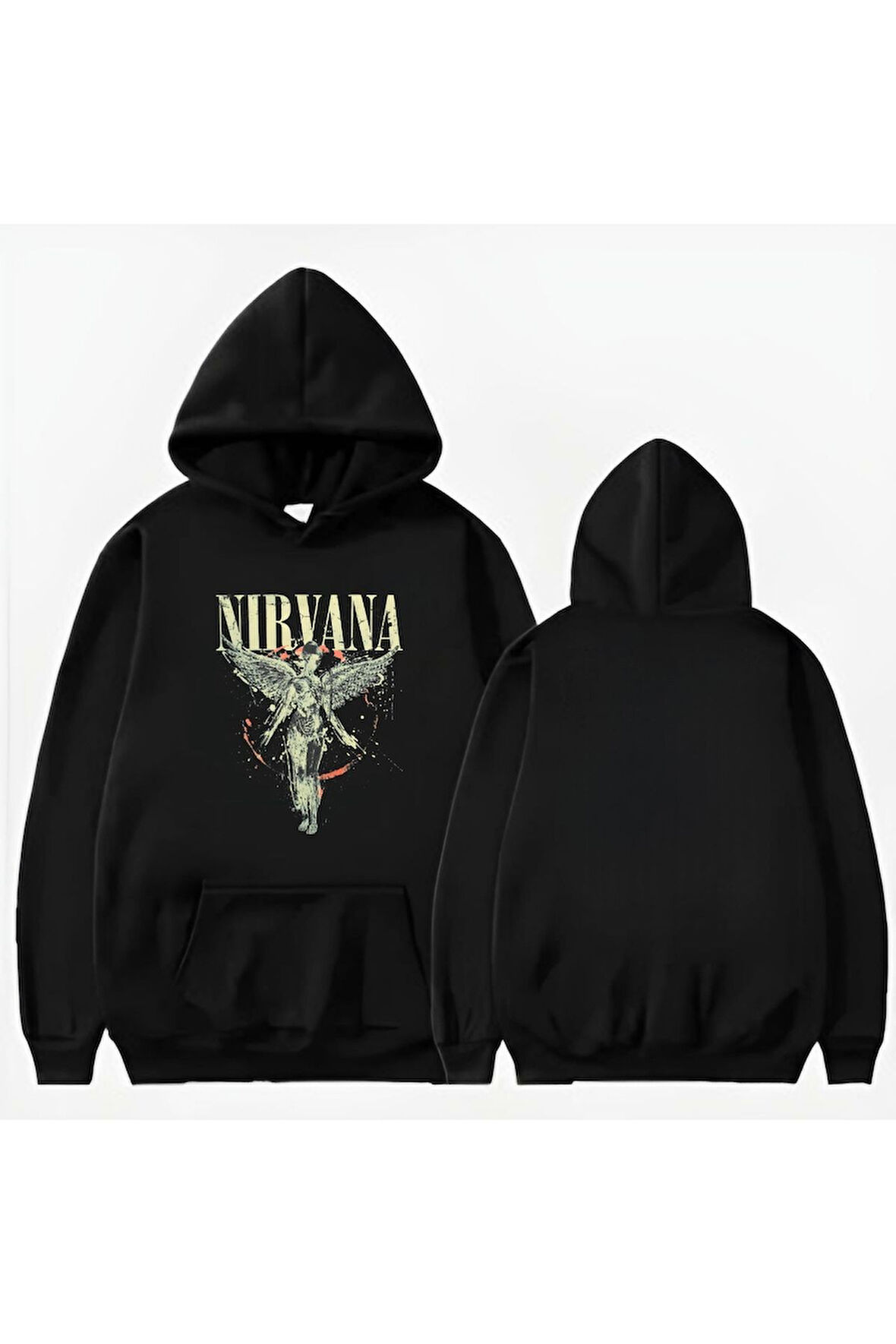 METALİCA KURU KAFA BASKLI KAPİŞONLU SWEATSHİRT