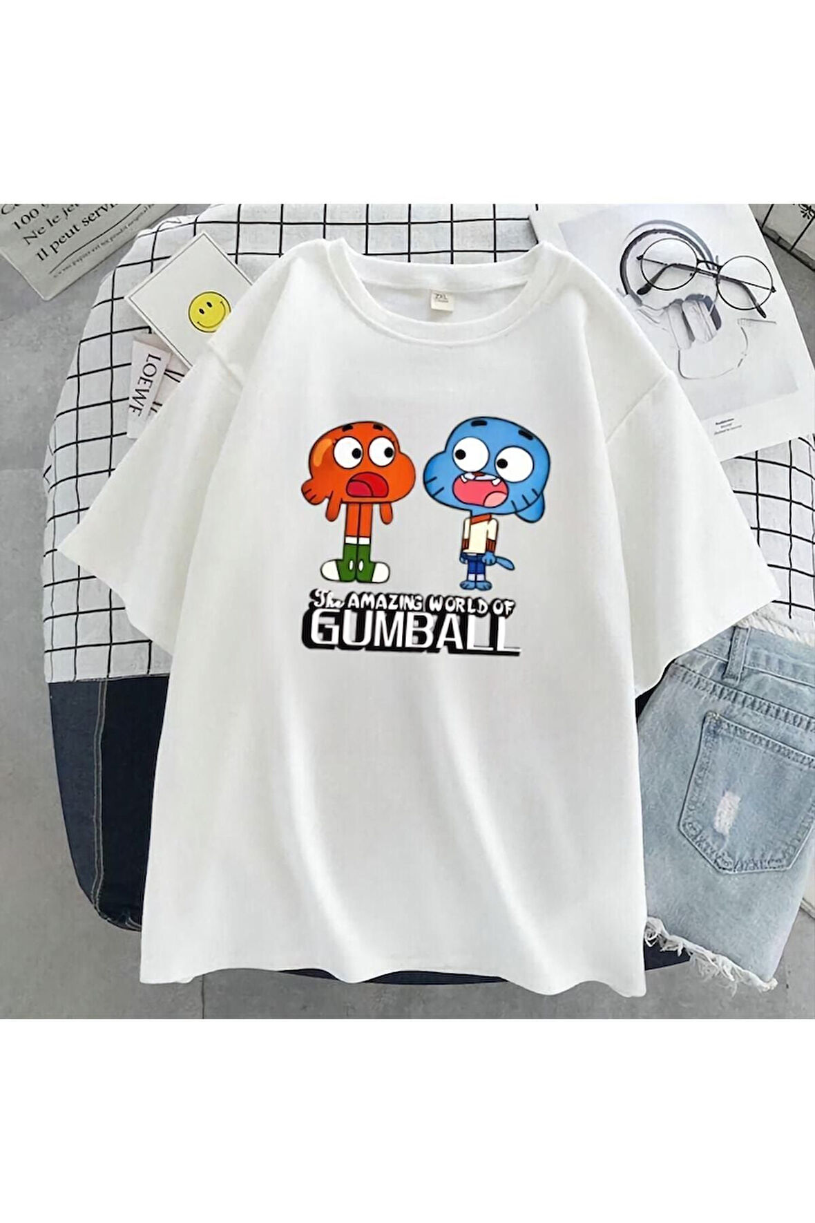 - Gumball Baskılı Kız/erkek Çocuk Tişört