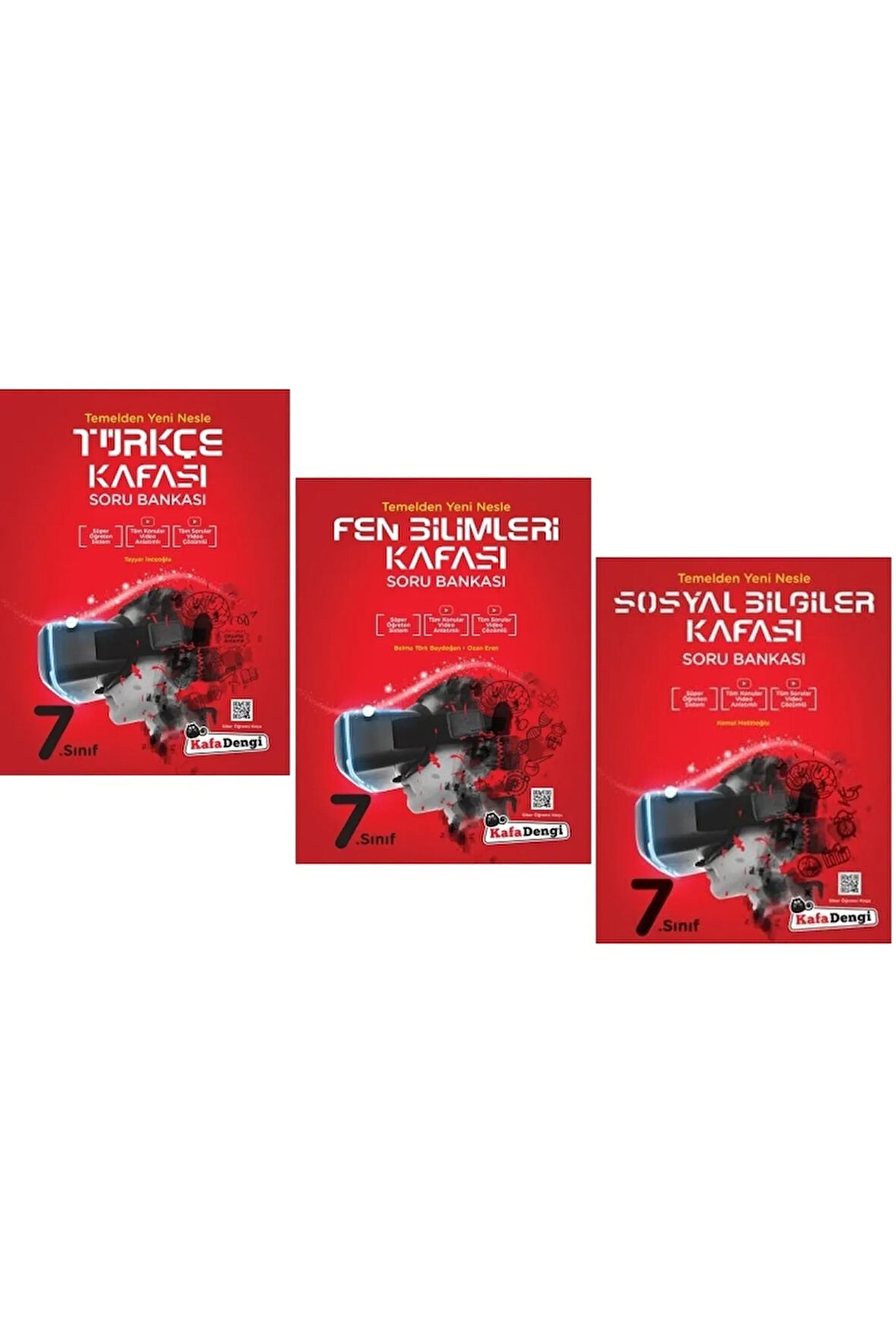 Kafadengi 7. Sınıf Türkçe + Fen + Sosyal Kafası Soru Seti 3 Kitap 2023