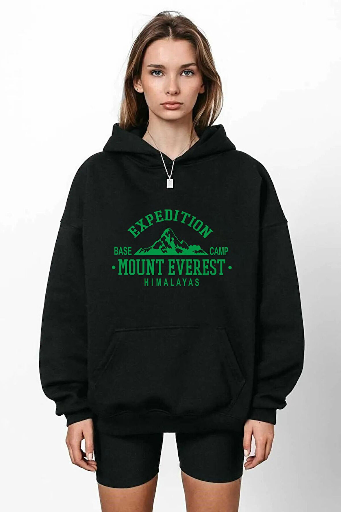 LUNAVISITA KOPYA - new moda Unisex Gri Düz Oversize Sweatshirt