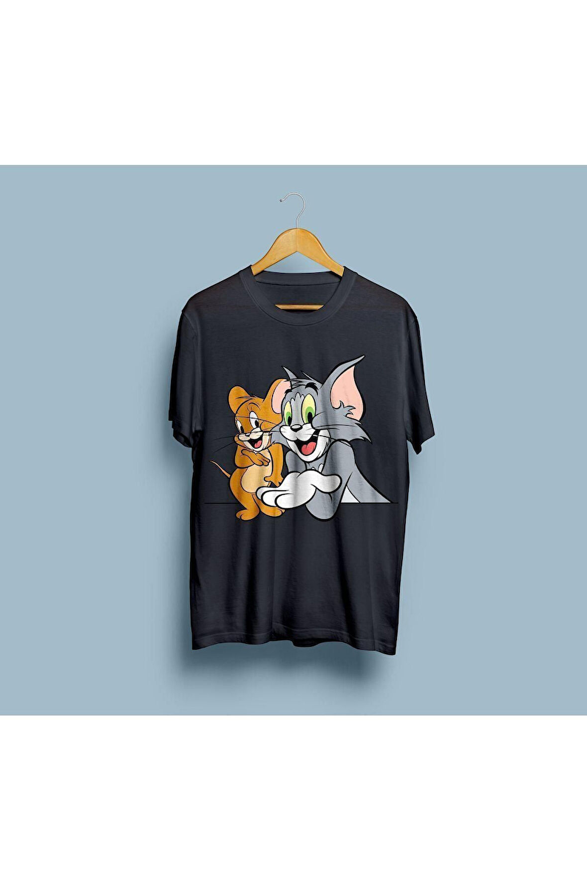 Oversize tom ve jerry tasarımlı T-shirt