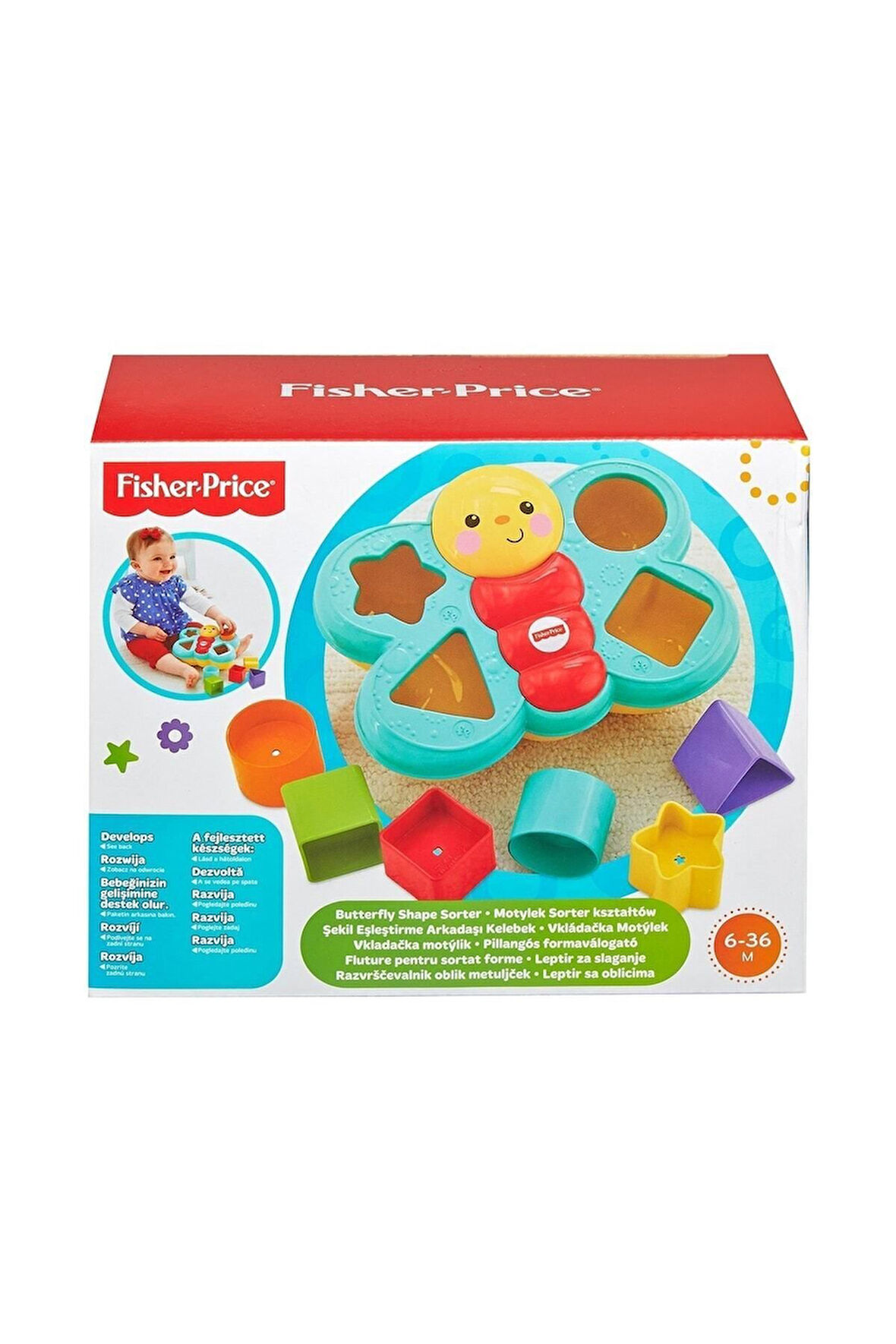 Cdc22 Fisher-price® Şekil Eşleştirme Arkadaşı Kelebek / Sıralama Ve Şekil Ayırma Oyuncakları