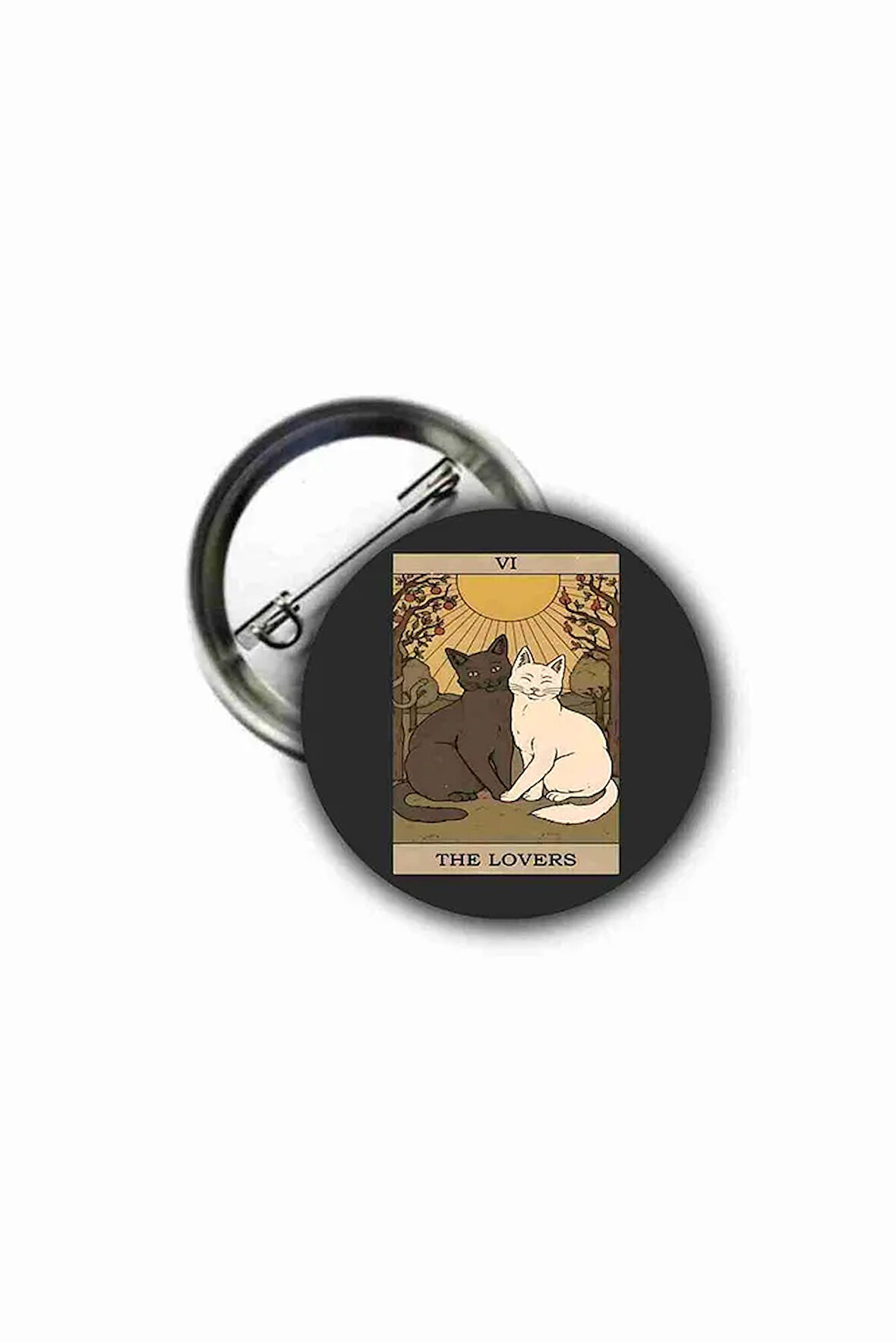 The Lovers - Aşıklar Tarot Kartı Buton Rozet