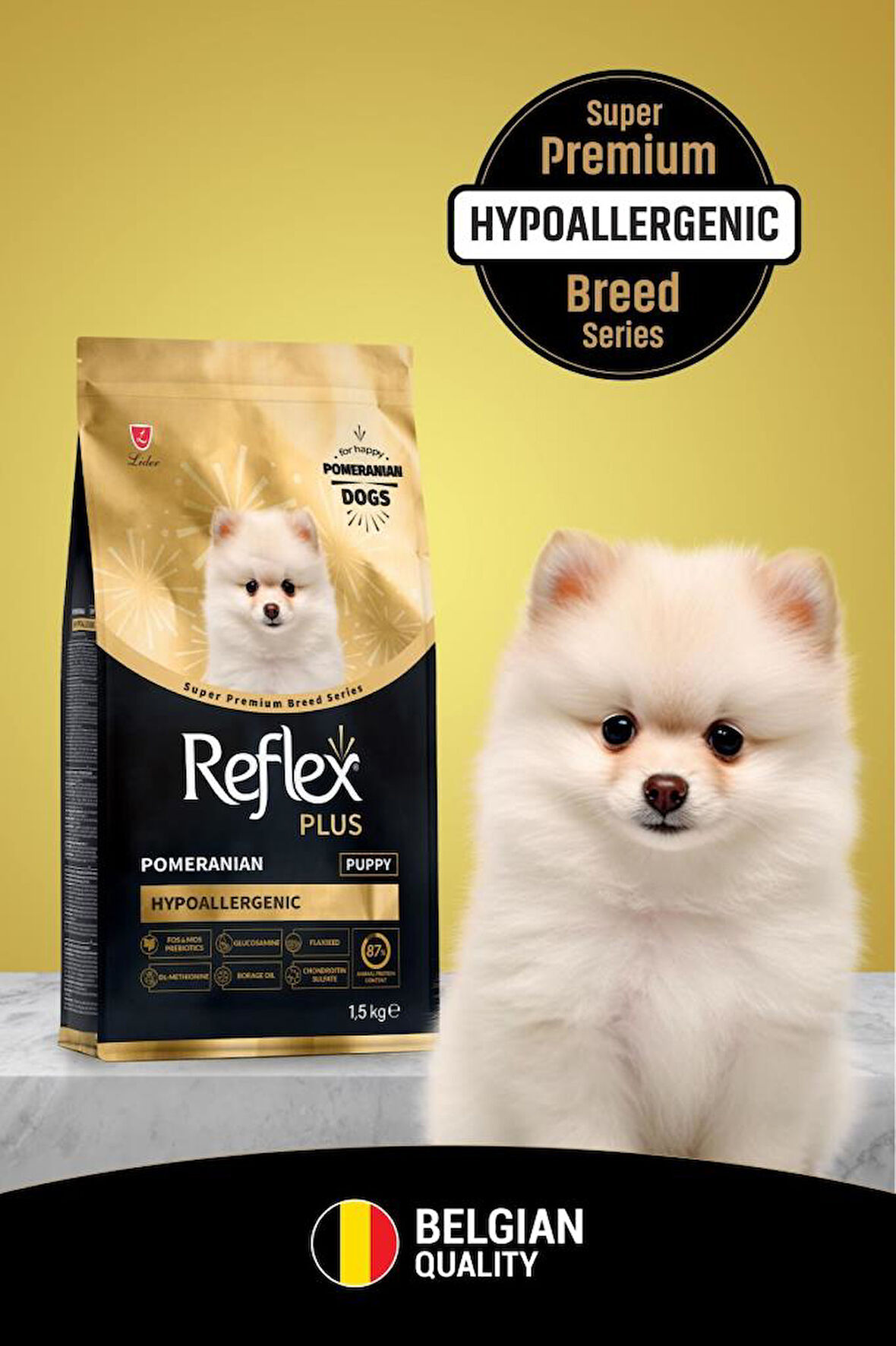 Reflex Plus Hypoallergenic Pomerian Yavru Köpek Maması 1,5 Kg