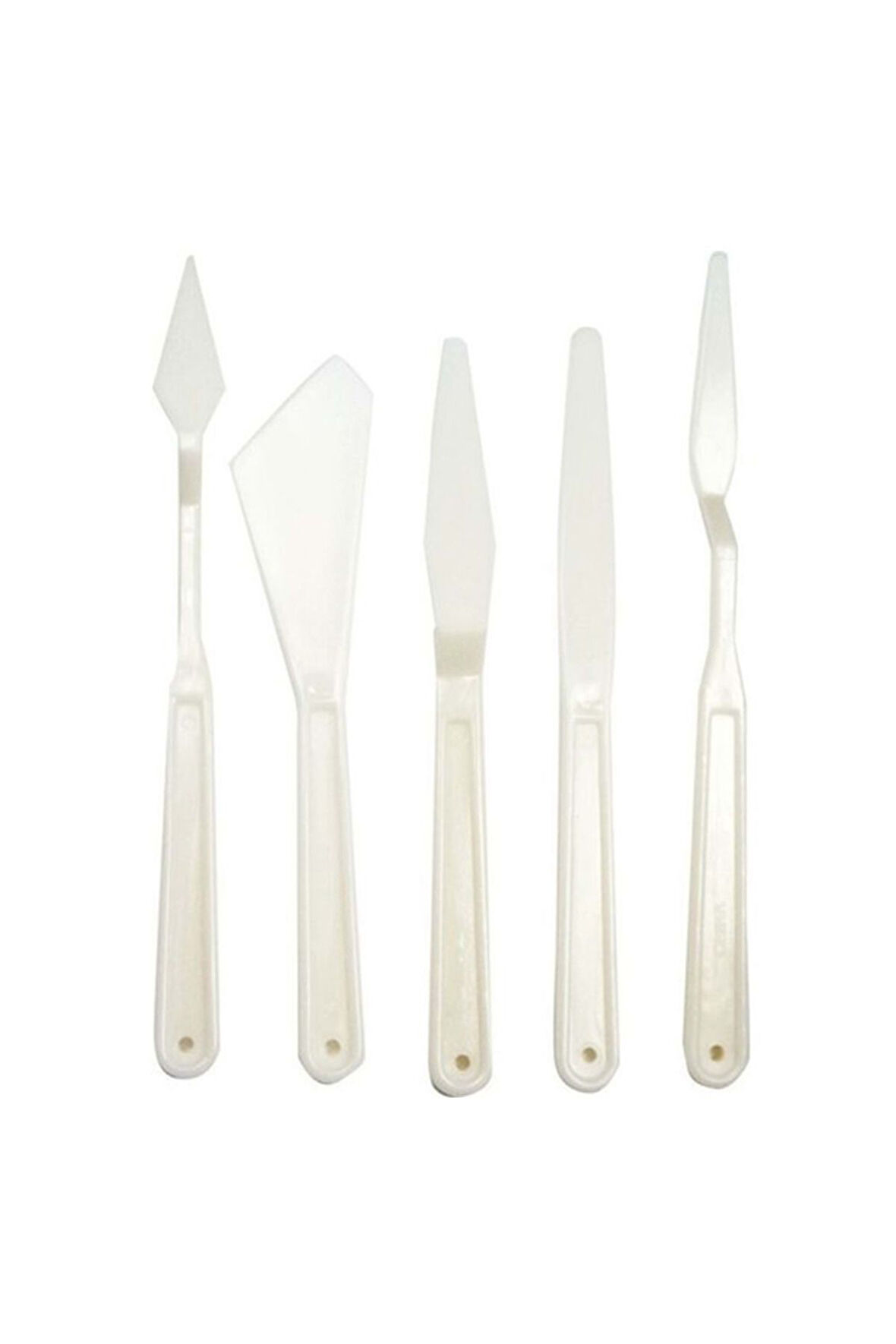 Rich Spatula Plastik 5 Li Set Beyaz 11248