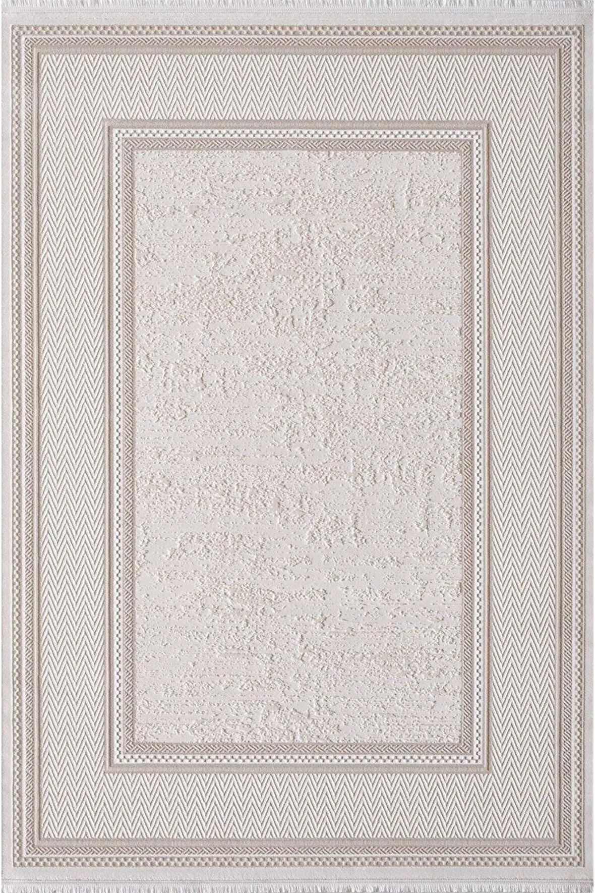 Murano 09165D Krem Bej Çizgi Desenli Yün Halı