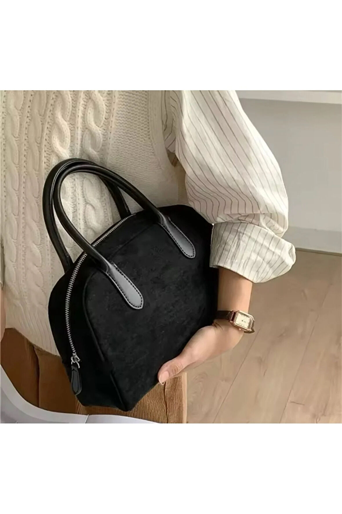 2024 Sonbahar Ve Kış Yeni Retro Çanta Niş Tasarım High-End Boston Kadın Çantası