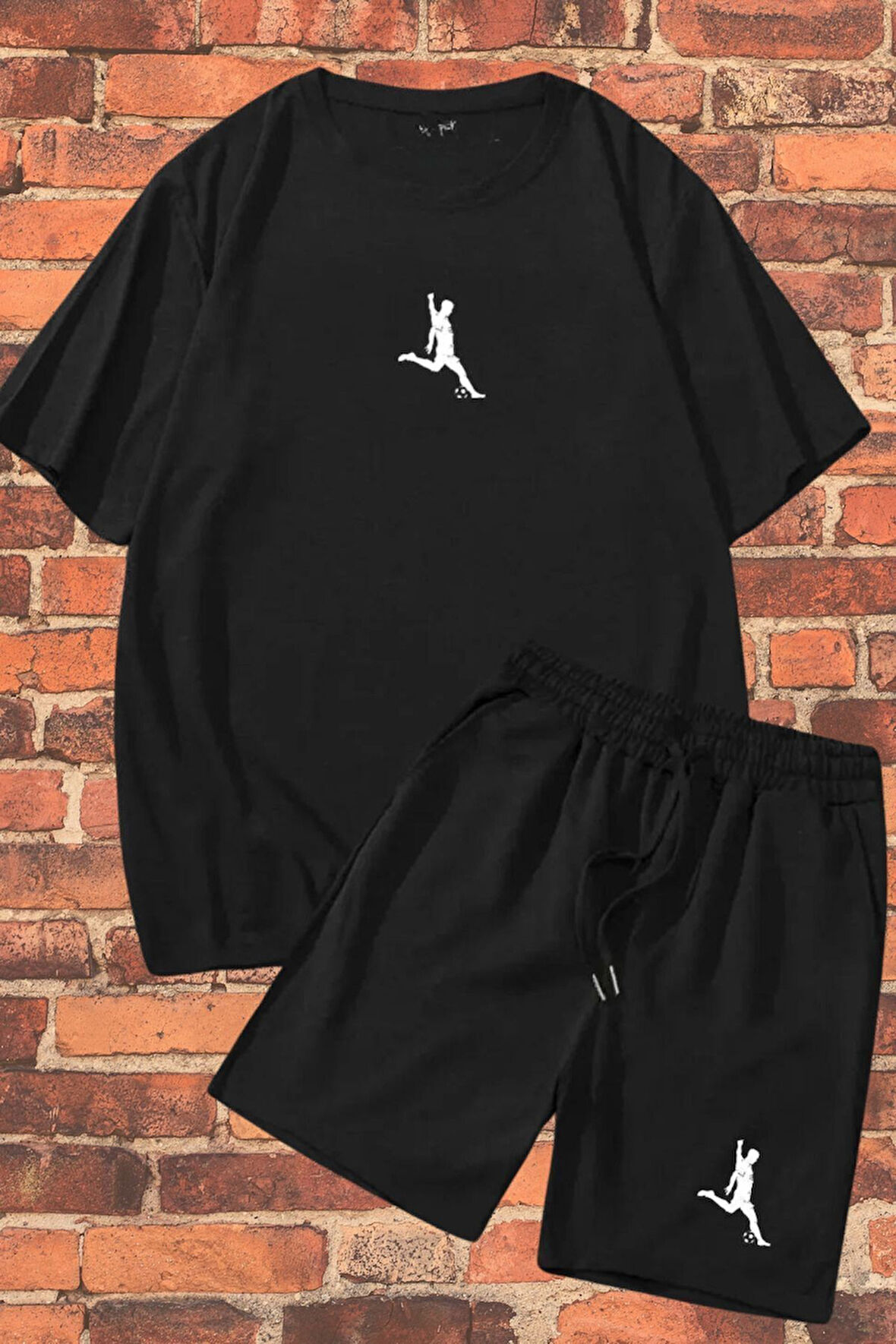 Unisex futbolcu baskılı takım , Şort ve Tişört Takımı