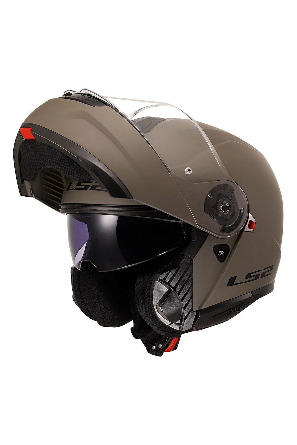 STROBE 2 MAT KUM ÇENEDEN AÇILIR MOTOSİKLET KASKI