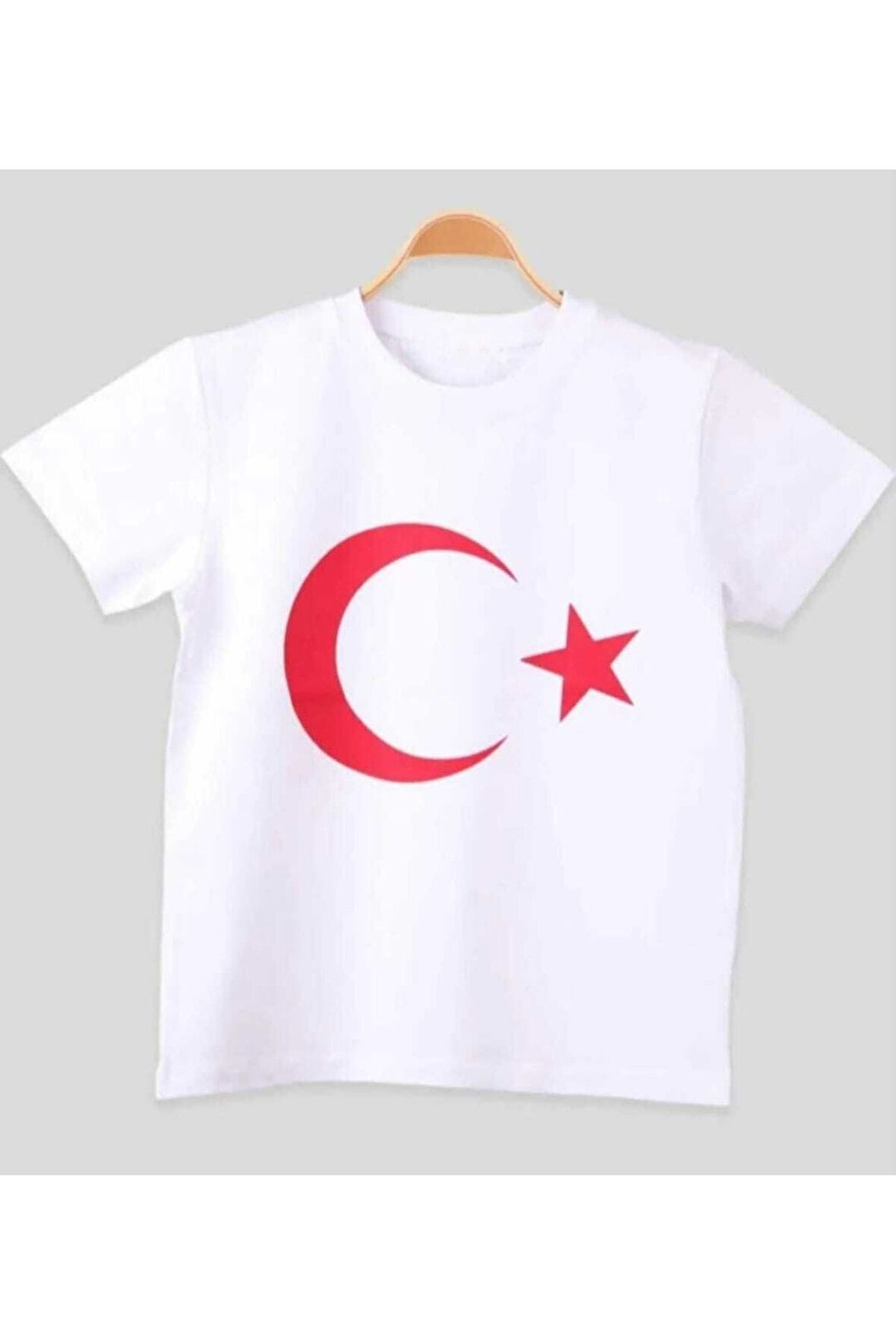 Unısex 23 Nisan 29 Ekim 10 Kasım 19 Mayıs Gösteri Kostüm Atatürk Baskılı Kırmızı Kısa Kol t-shirt
